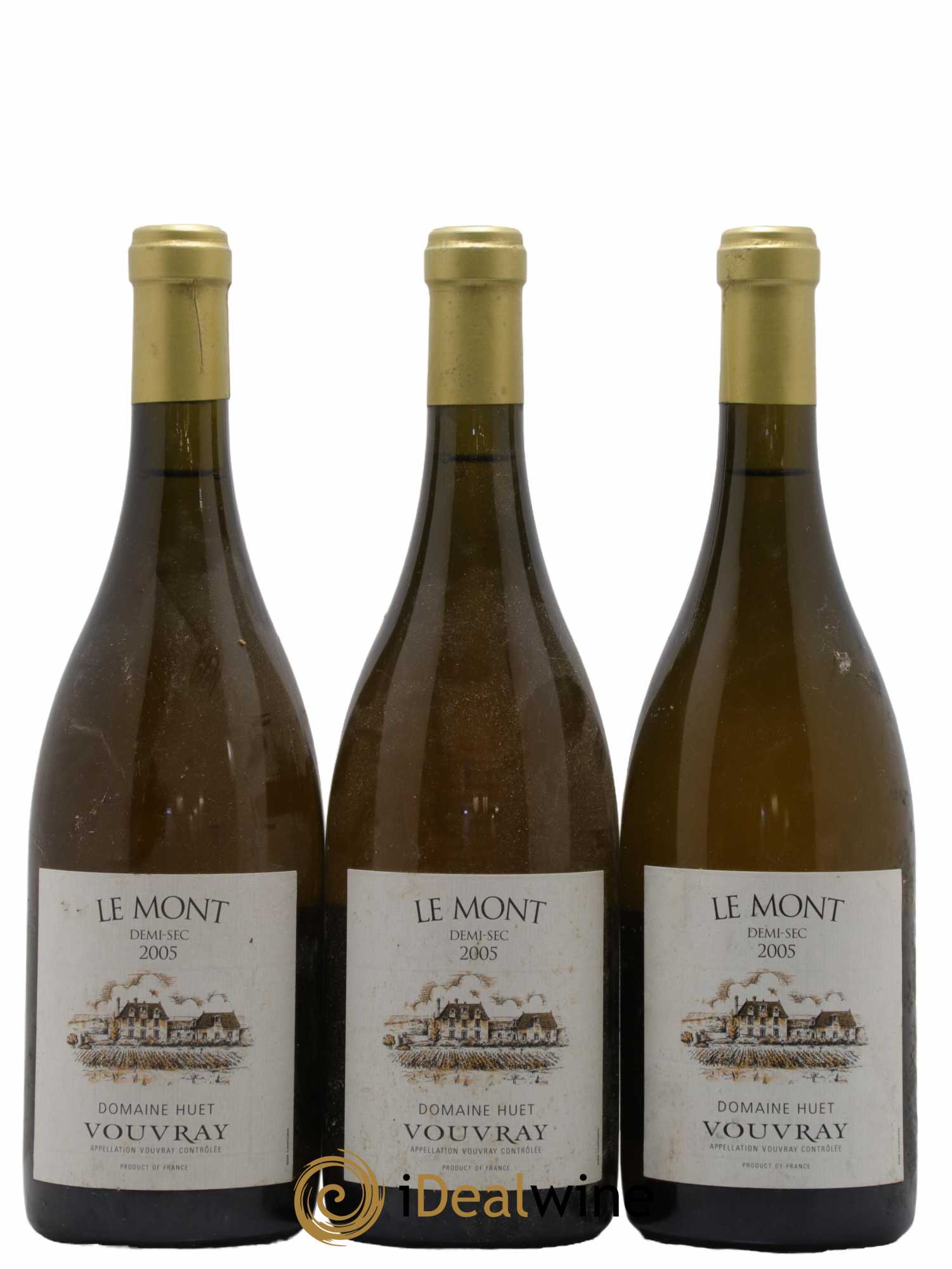 Vouvray Le Mont Demi-Sec Domaine Huet 2005 - Lot de 3 bouteilles - 0