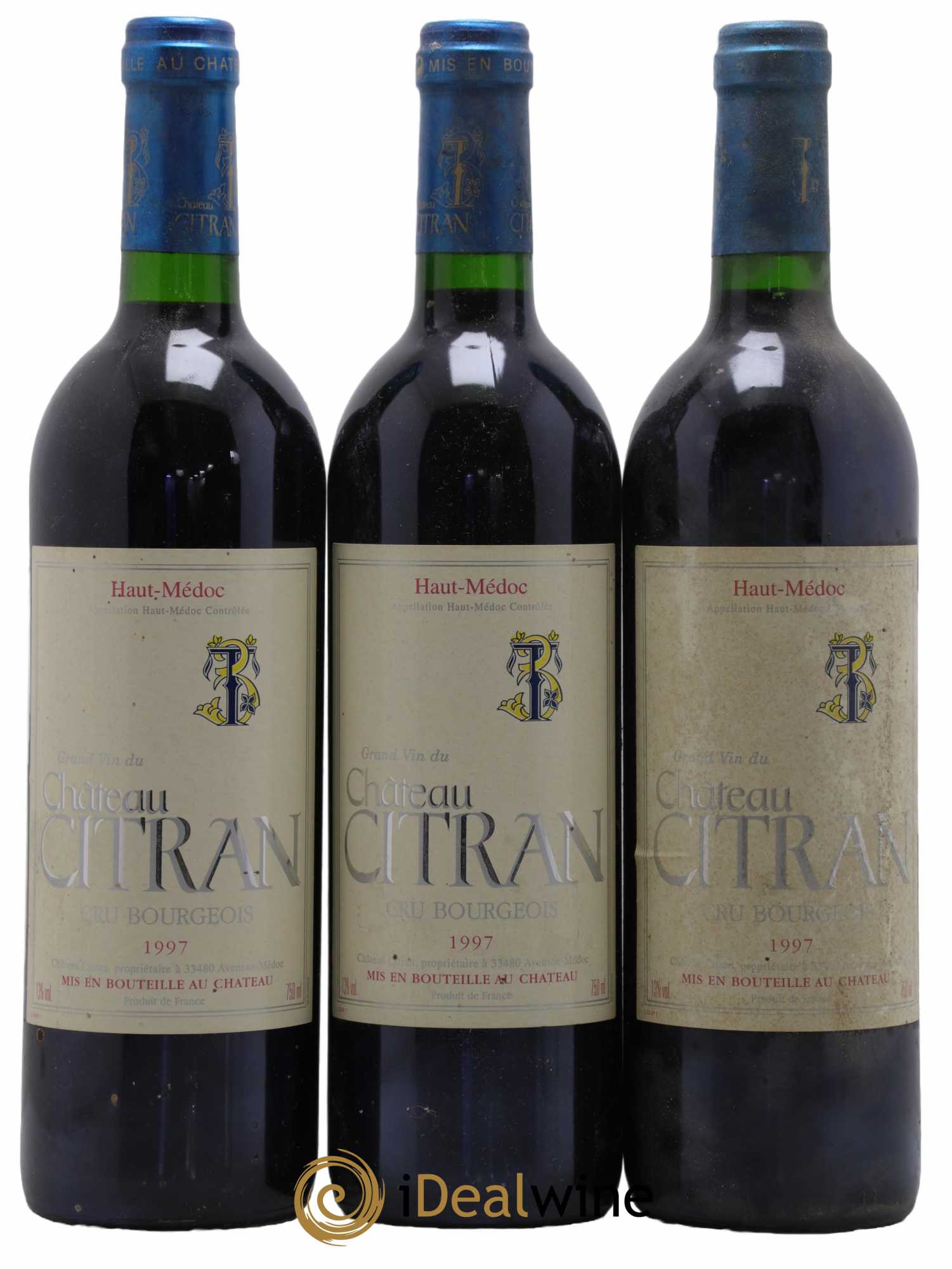Château Citran Cru Bourgeois 1997 - Lot de 3 bouteilles - 0