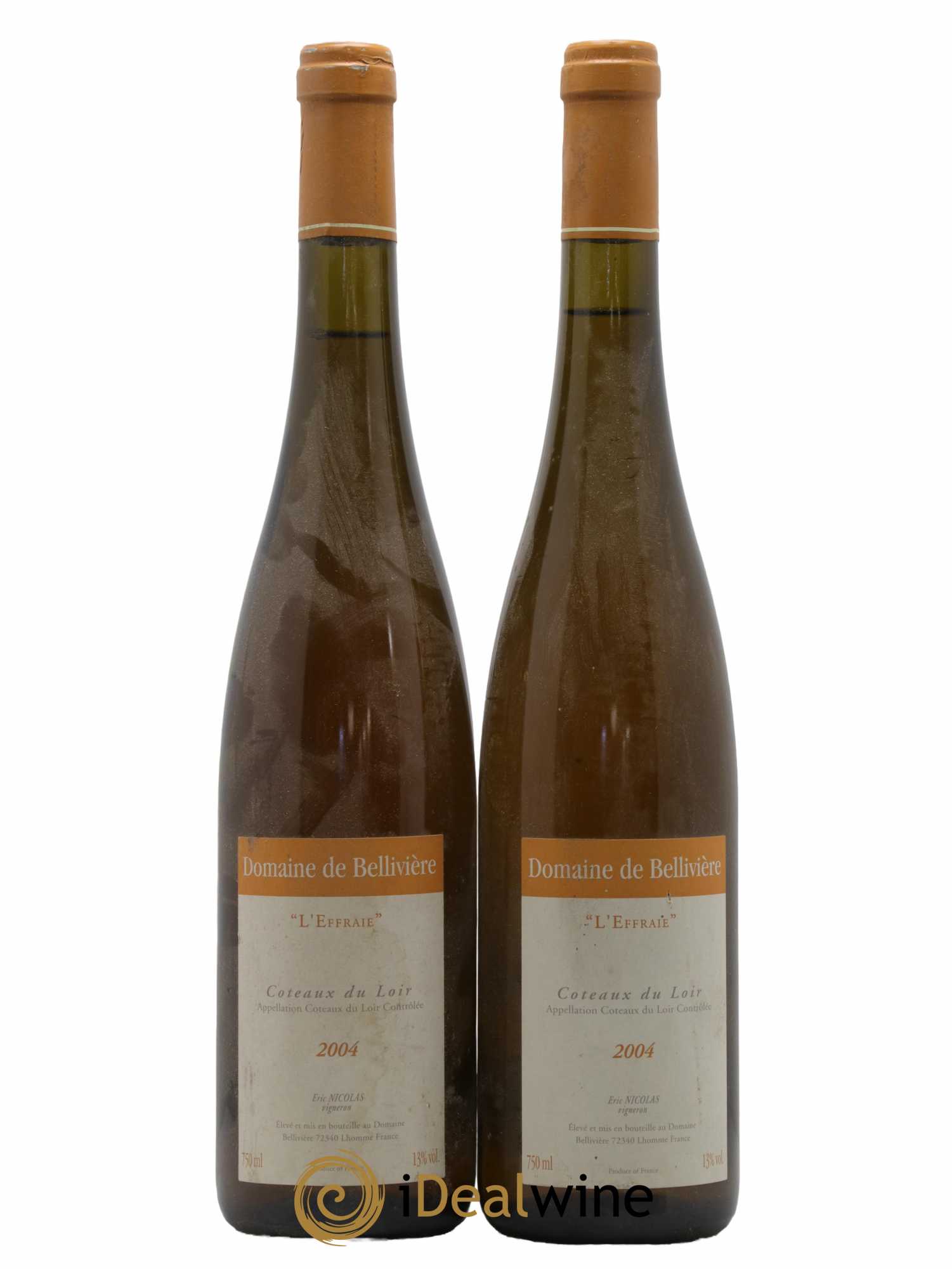 Coteaux du Loir L'Effraie Domaine de Bellivière 2004 - Lot de 2 bouteilles - 0