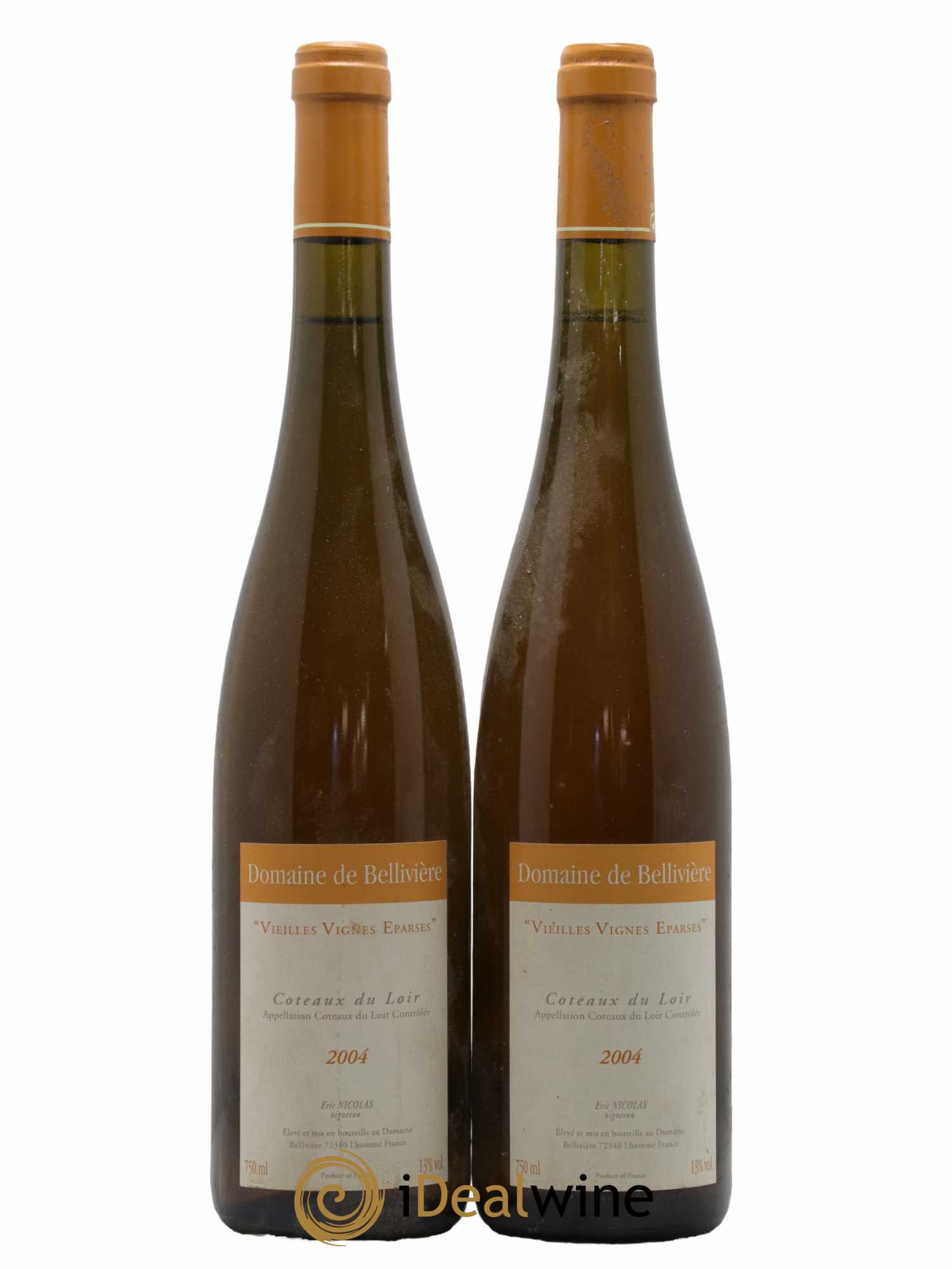 Coteaux du Loir Vieilles Vignes Eparses Domaine de Bellivière 2004 - Lot de 2 bouteilles - 0