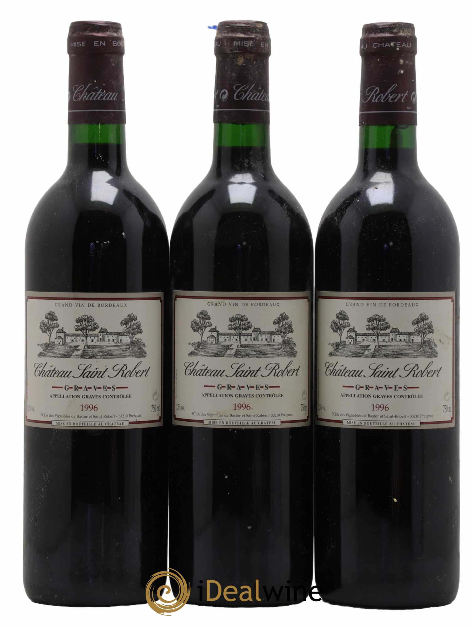 Château Saint-Robert 1996 - Lot de 3 bouteilles - 0