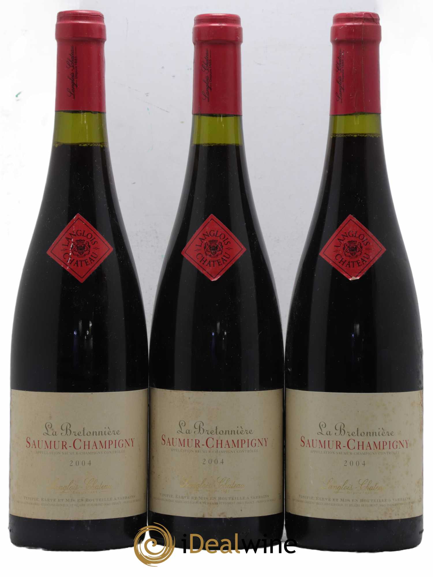 Saumur-Champigny Langlois Chateau La Bretonniere 2004 - Lot de 3 bouteilles - 0