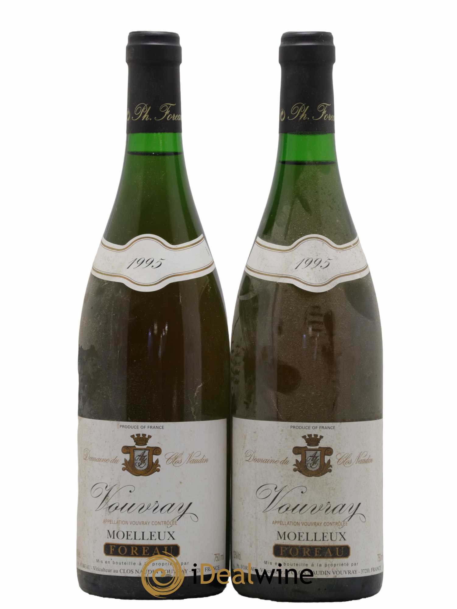 Vouvray Moelleux Clos Naudin - Philippe Foreau 1995 - Lotto di 2 bottiglie - 0