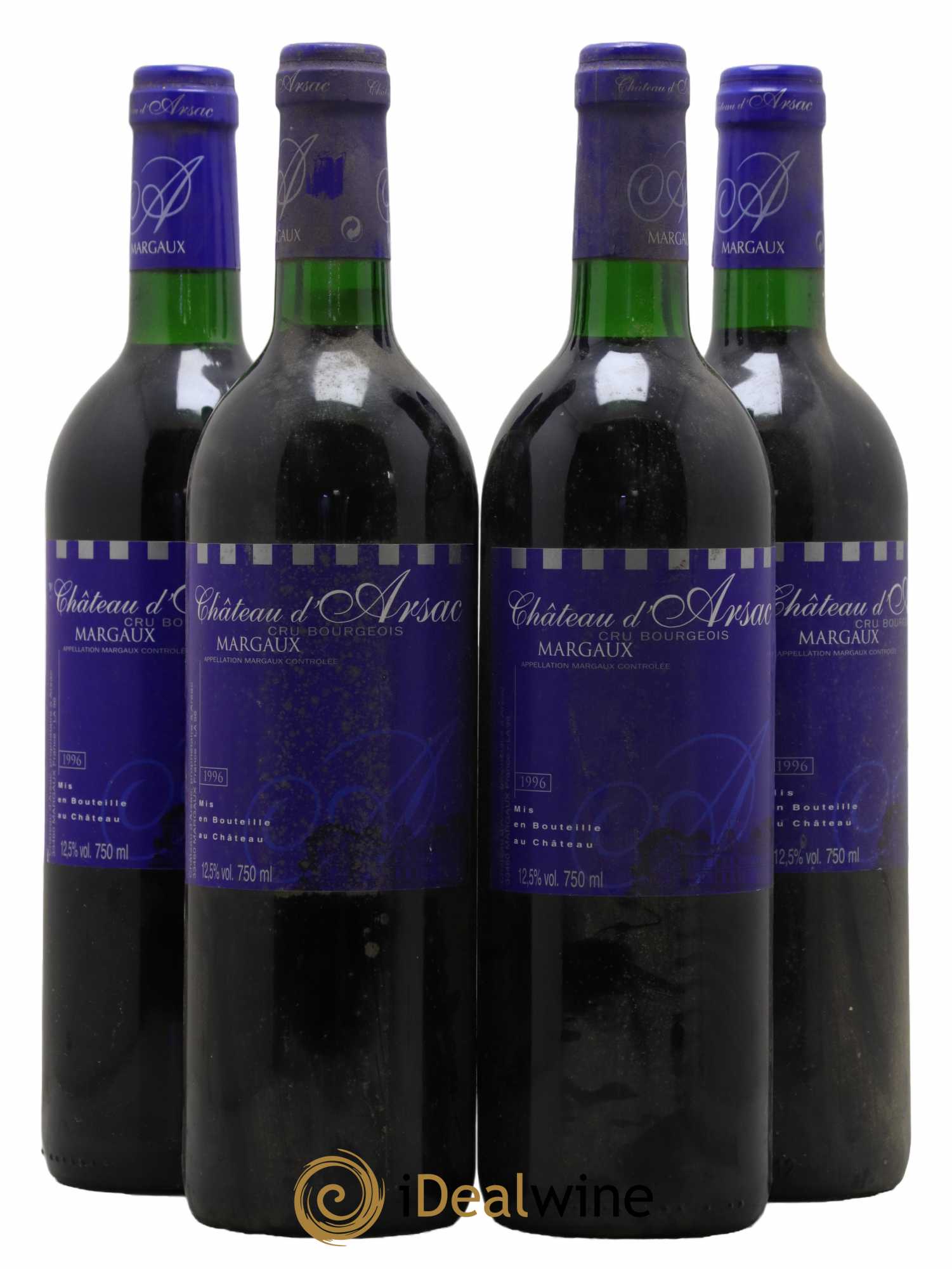 Château d' Arsac Cru Bourgeois 1996 - Lot de 4 bouteilles - 0