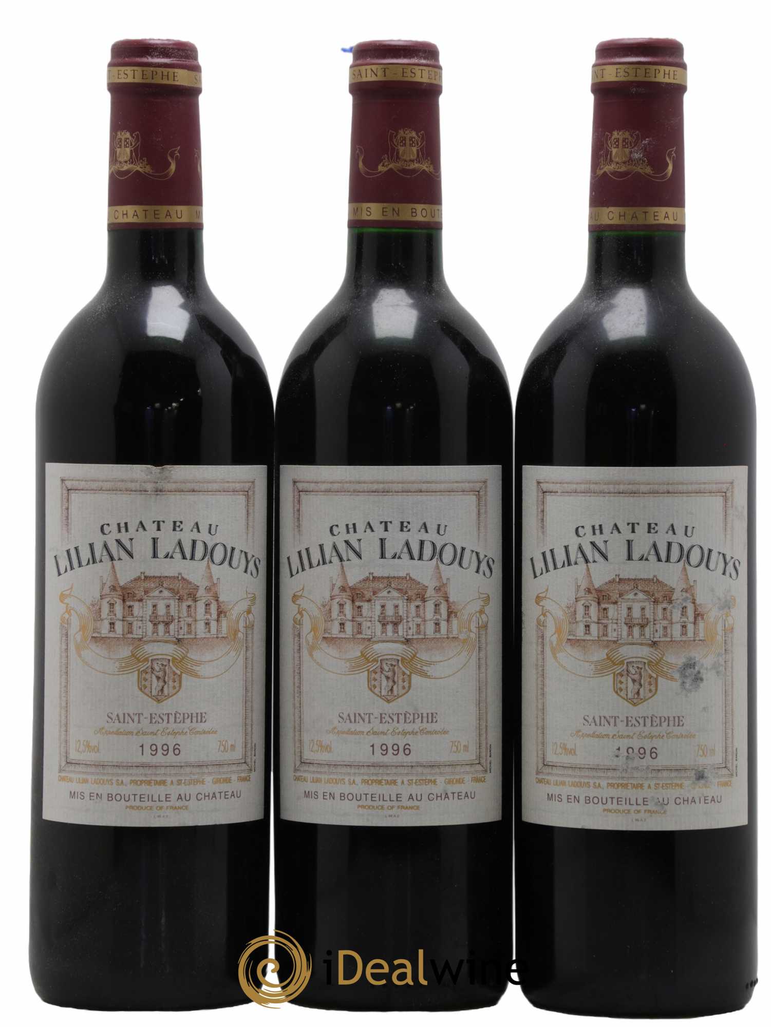 Château Lilian Ladouys Cru Bourgeois 1996 - Lot of 12 bottles - 1