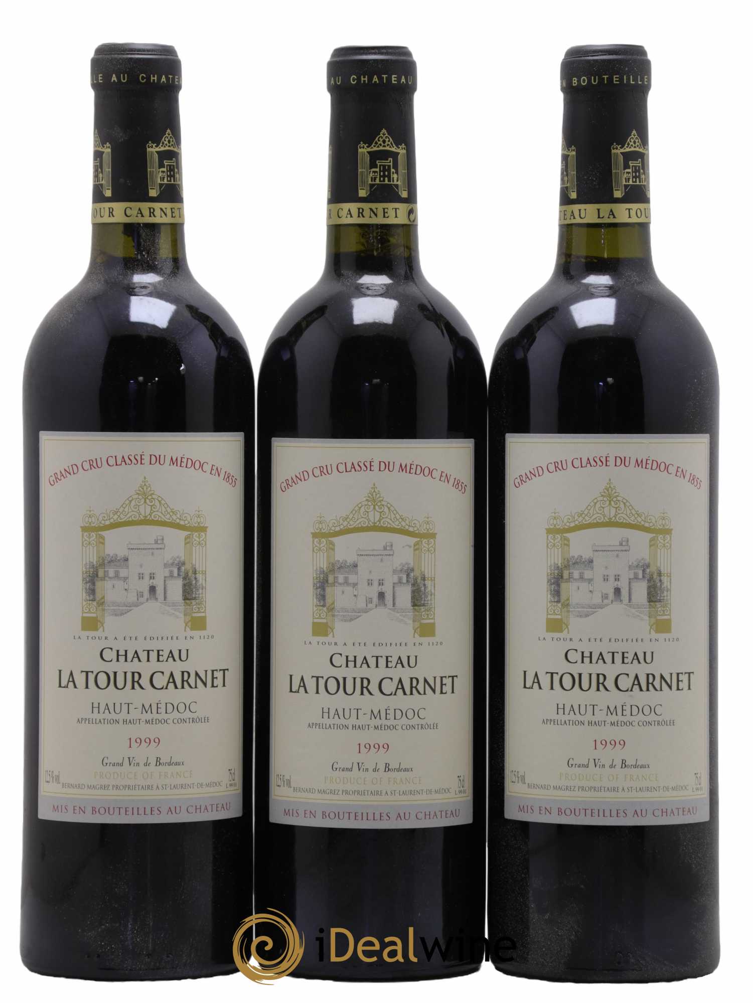 Château la Tour Carnet 4ème Grand Cru Classé 1999 - Lot of 12 bottles - 1