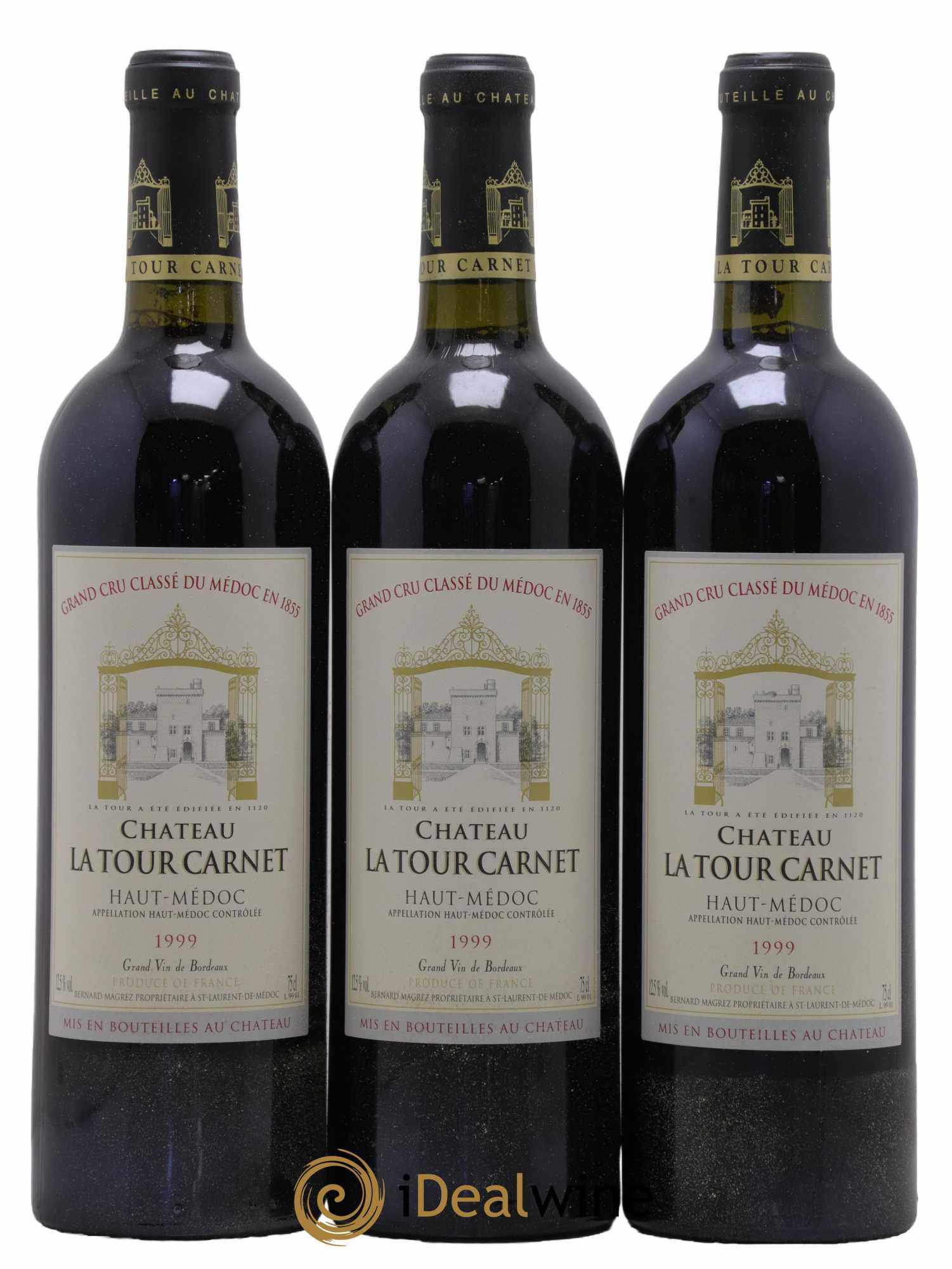 Château la Tour Carnet 4ème Grand Cru Classé 1999 - Lot of 12 bottles - 4