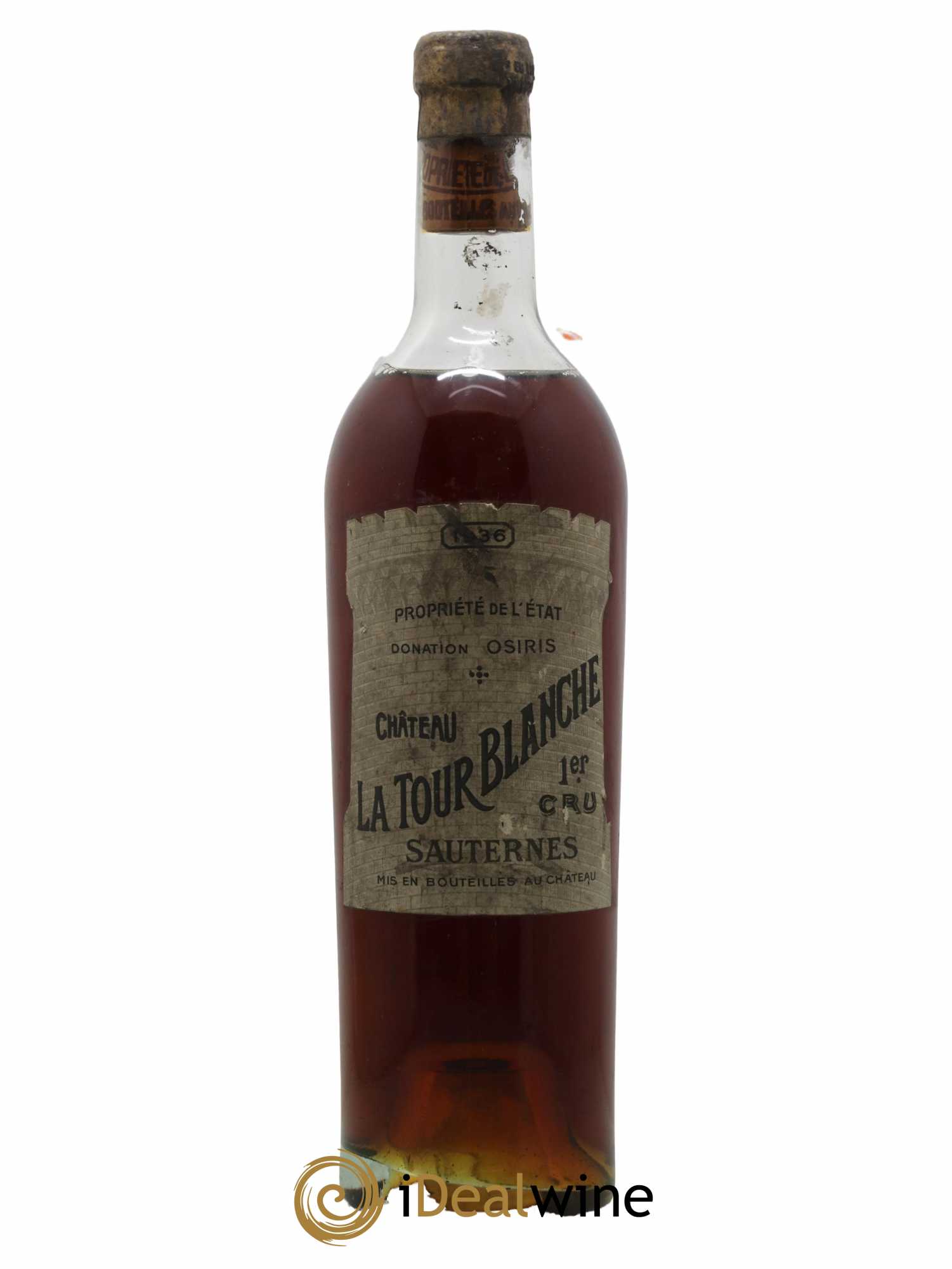 Château la Tour Blanche 1er Grand Cru Classé 1936 - Lotto di 1 bottiglia - 0