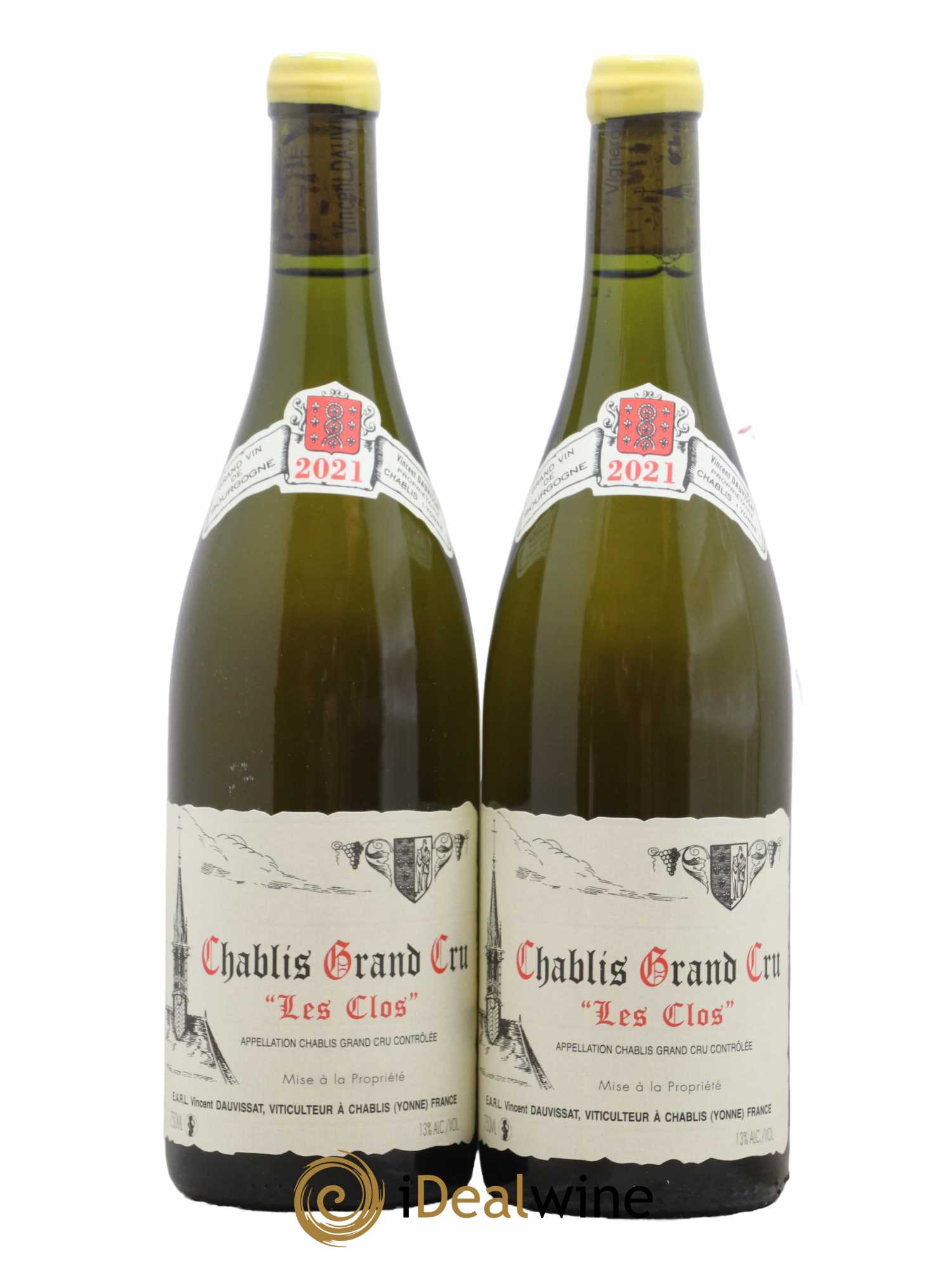 Chablis Grand Cru Les Clos Vincent Dauvissat (Domaine) 2021 - Lot de 2 bouteilles - 0