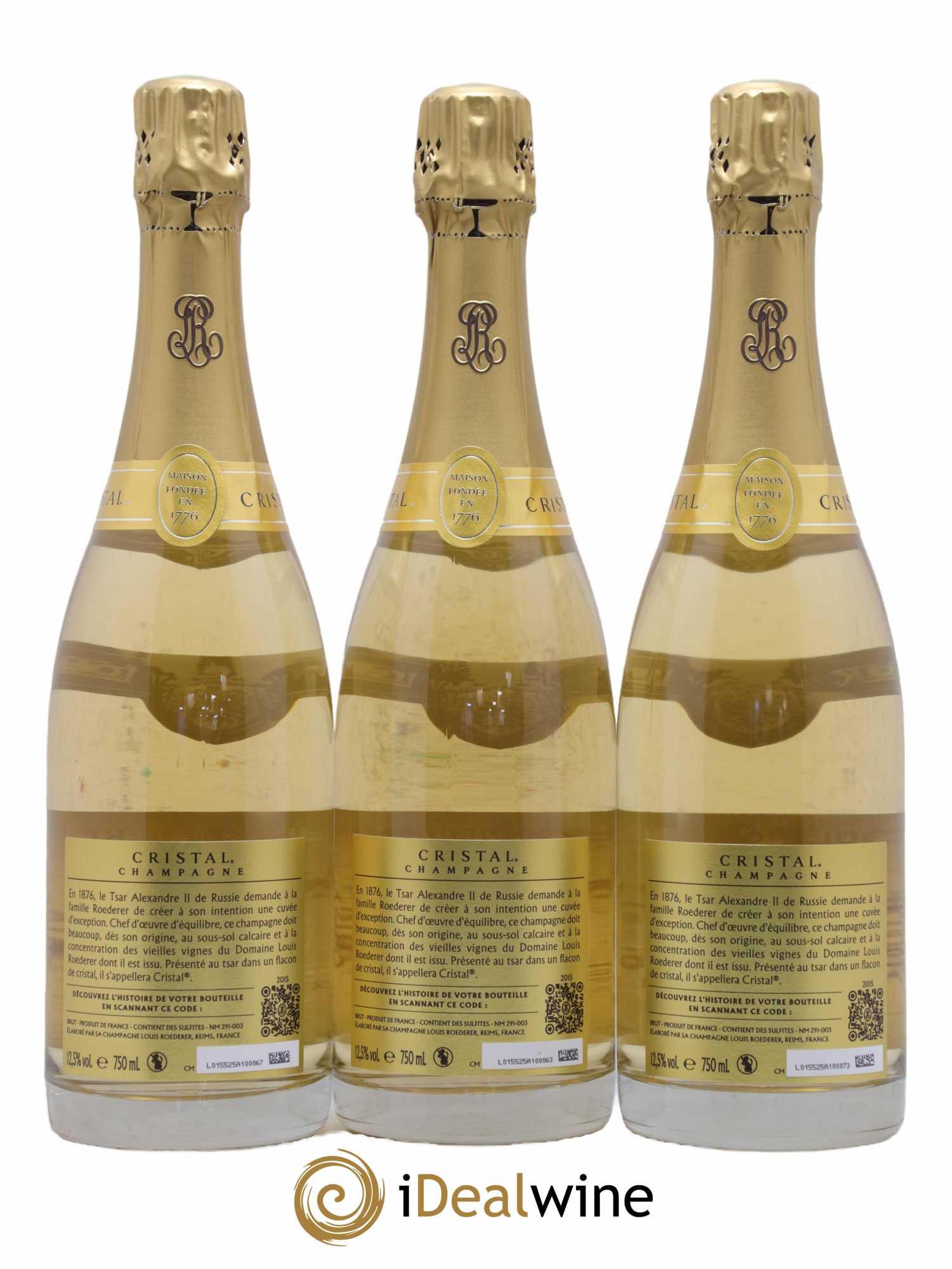 Cristal Louis Roederer 2015 - Lot de 3 bouteilles - 1