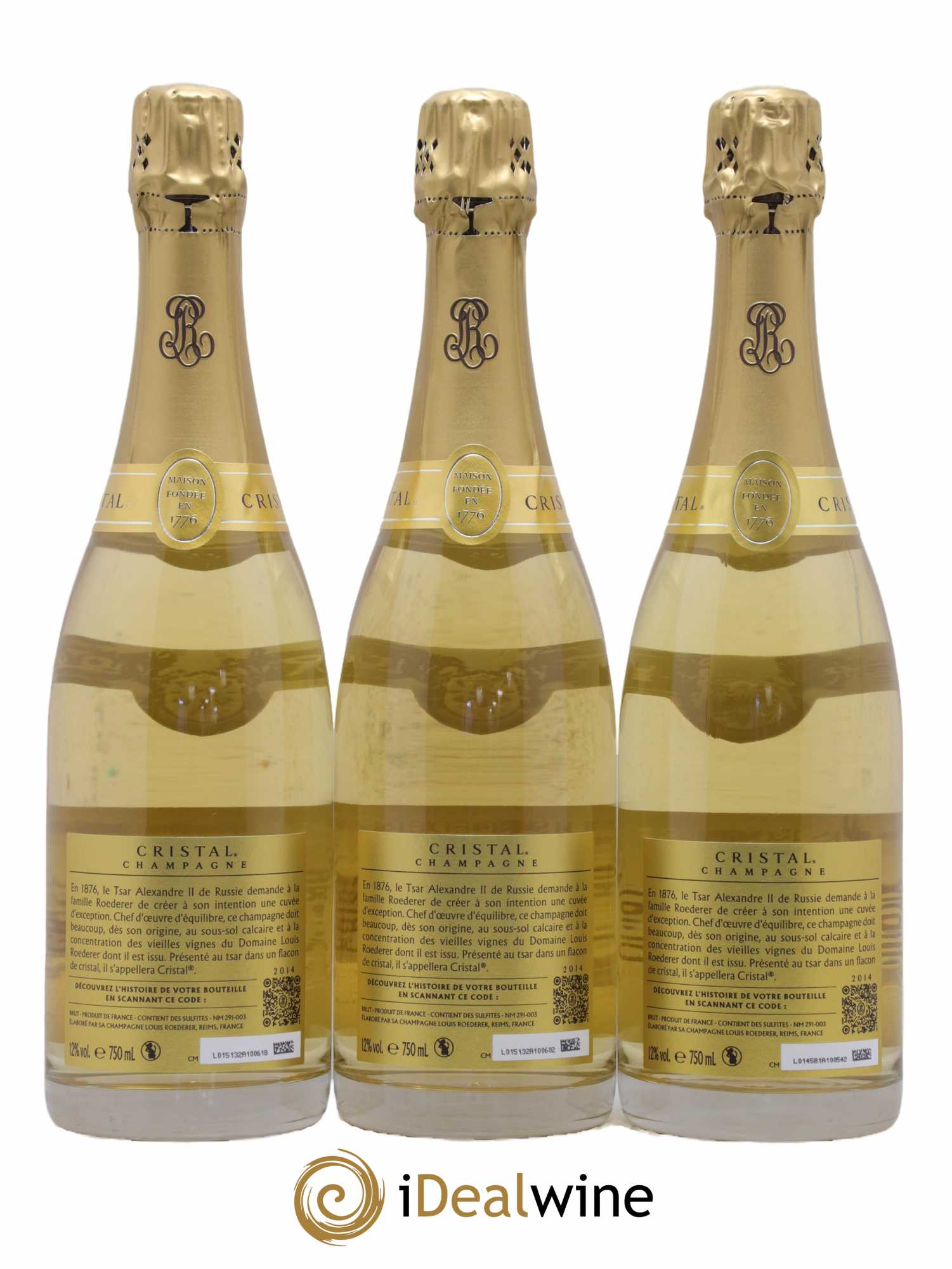 Cristal Louis Roederer 2014 - Lot de 3 bouteilles - 1