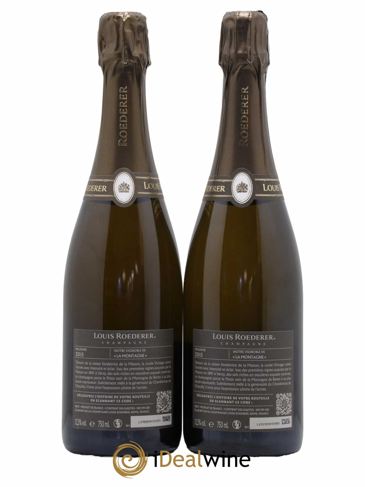 Champagne La Montagne Louis Roederer Vintage 2015 - Lot de 2 bouteilles - 1