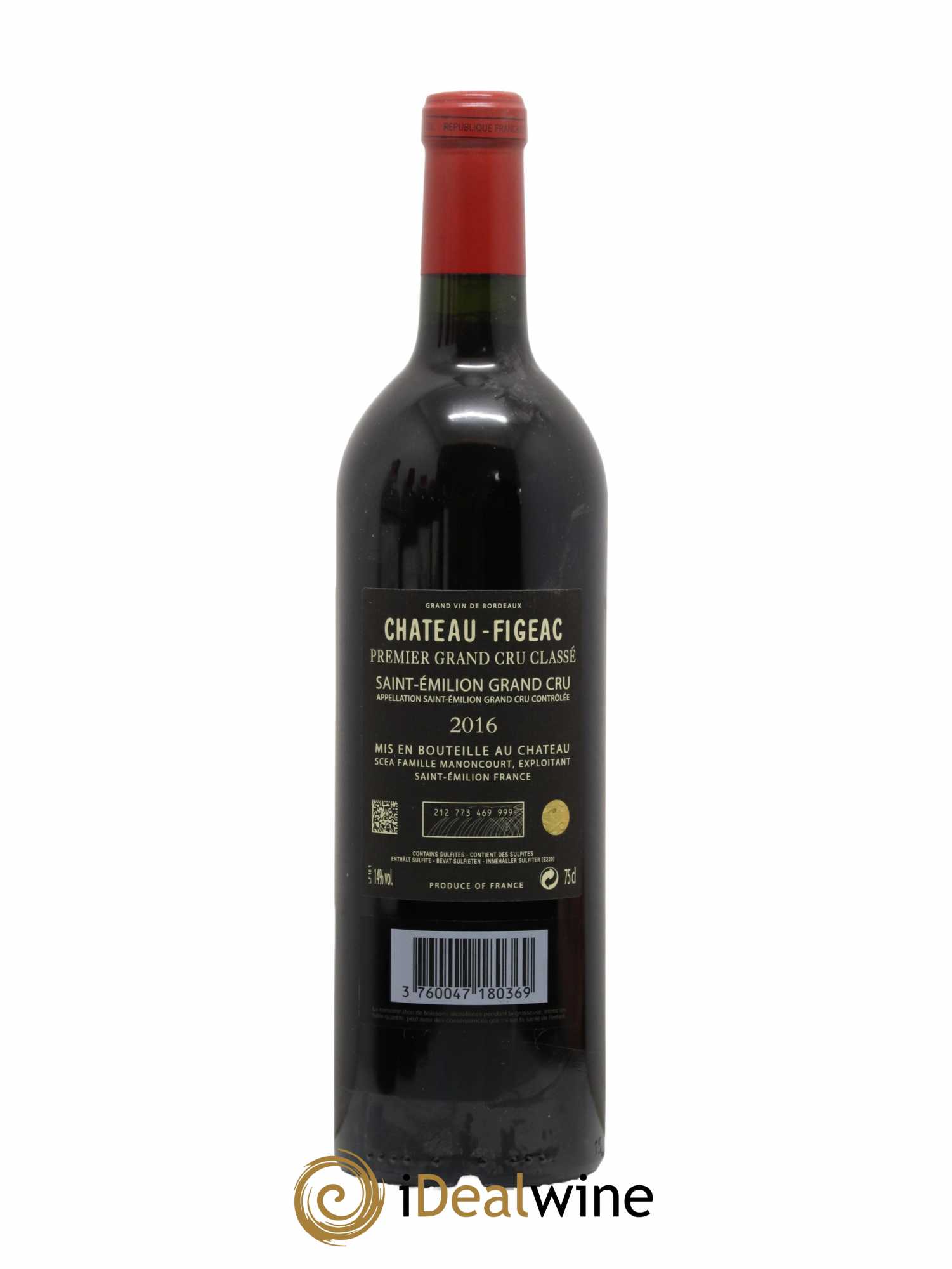 Château Figeac 1er Grand Cru Classé A 2016 - Lot de 1 bouteille - 1