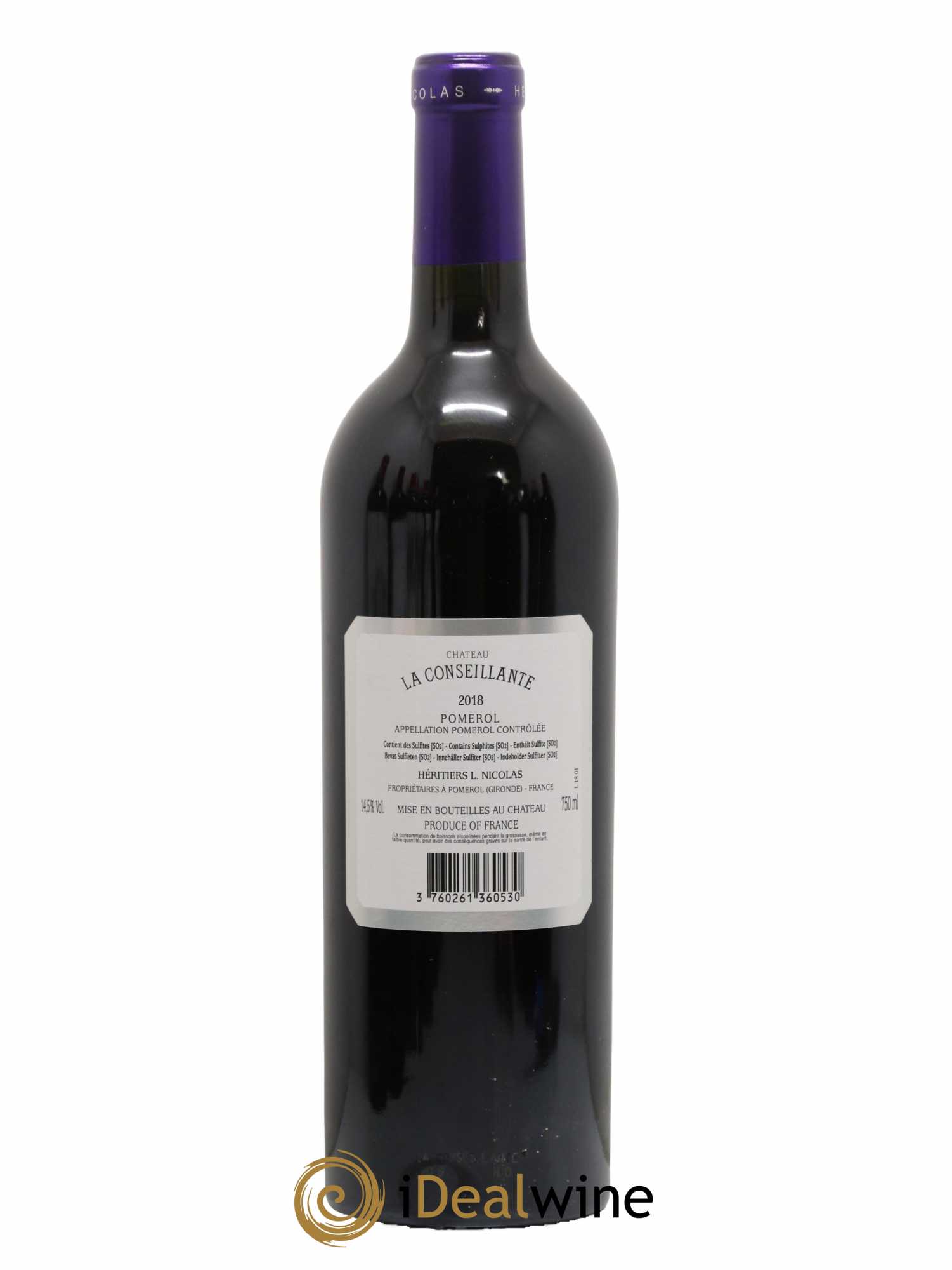 Château la Conseillante 2018 - Lot de 1 bouteille - 1