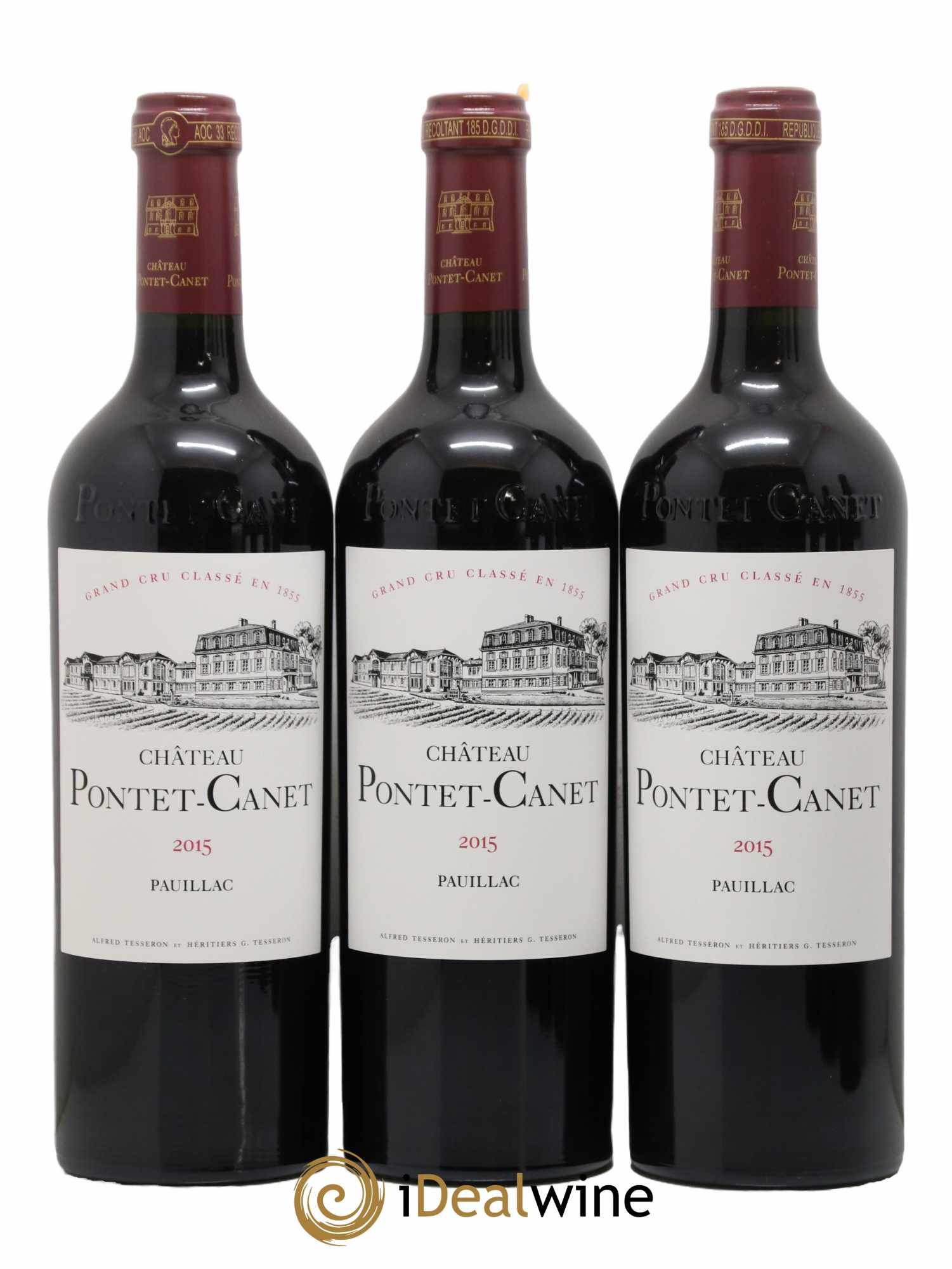 Château Pontet Canet 5ème Grand Cru Classé 2015 - Lot de 6 bouteilles - 1