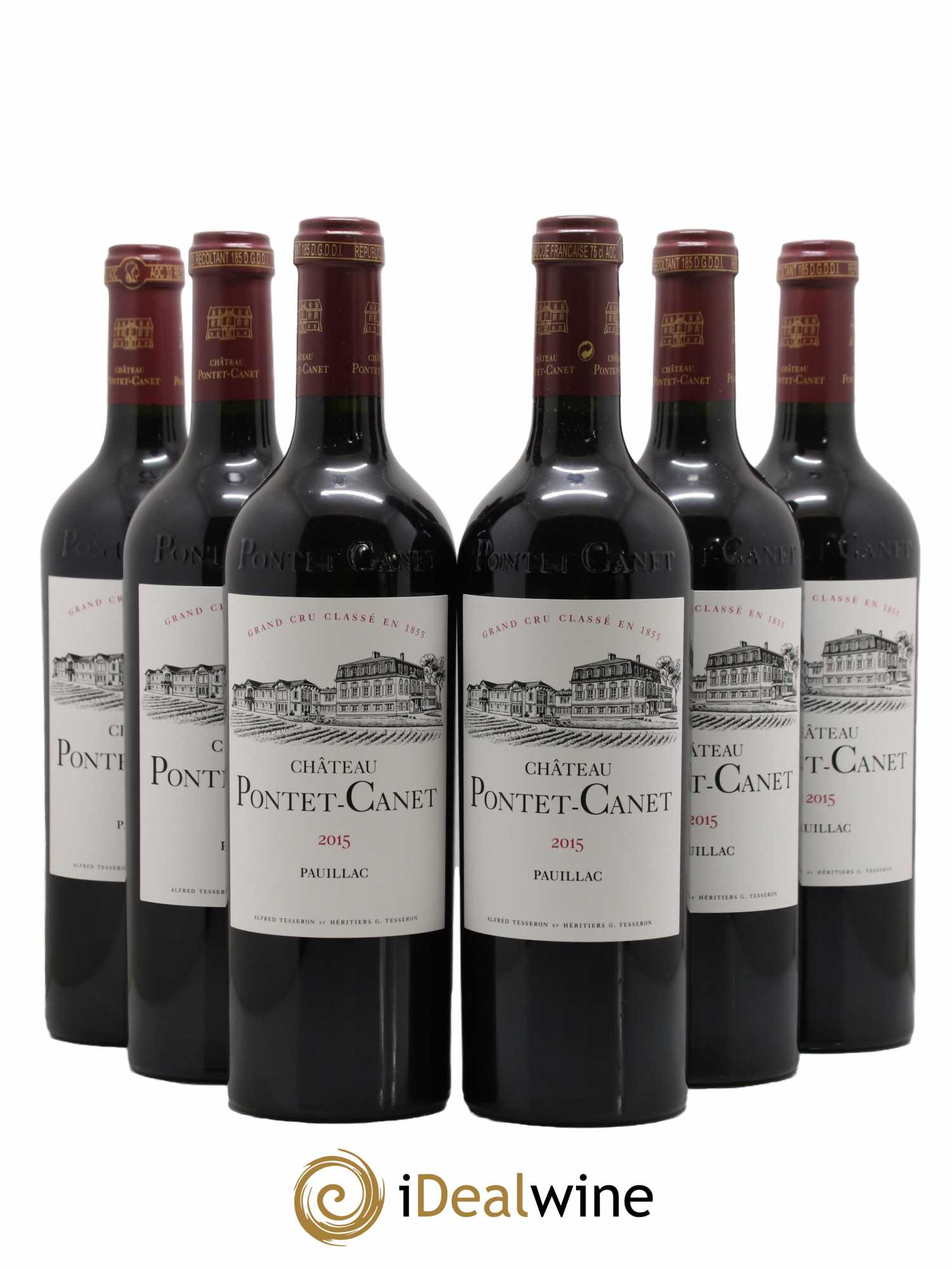 Château Pontet Canet 5ème Grand Cru Classé 2015 - Lot de 6 bouteilles - 0