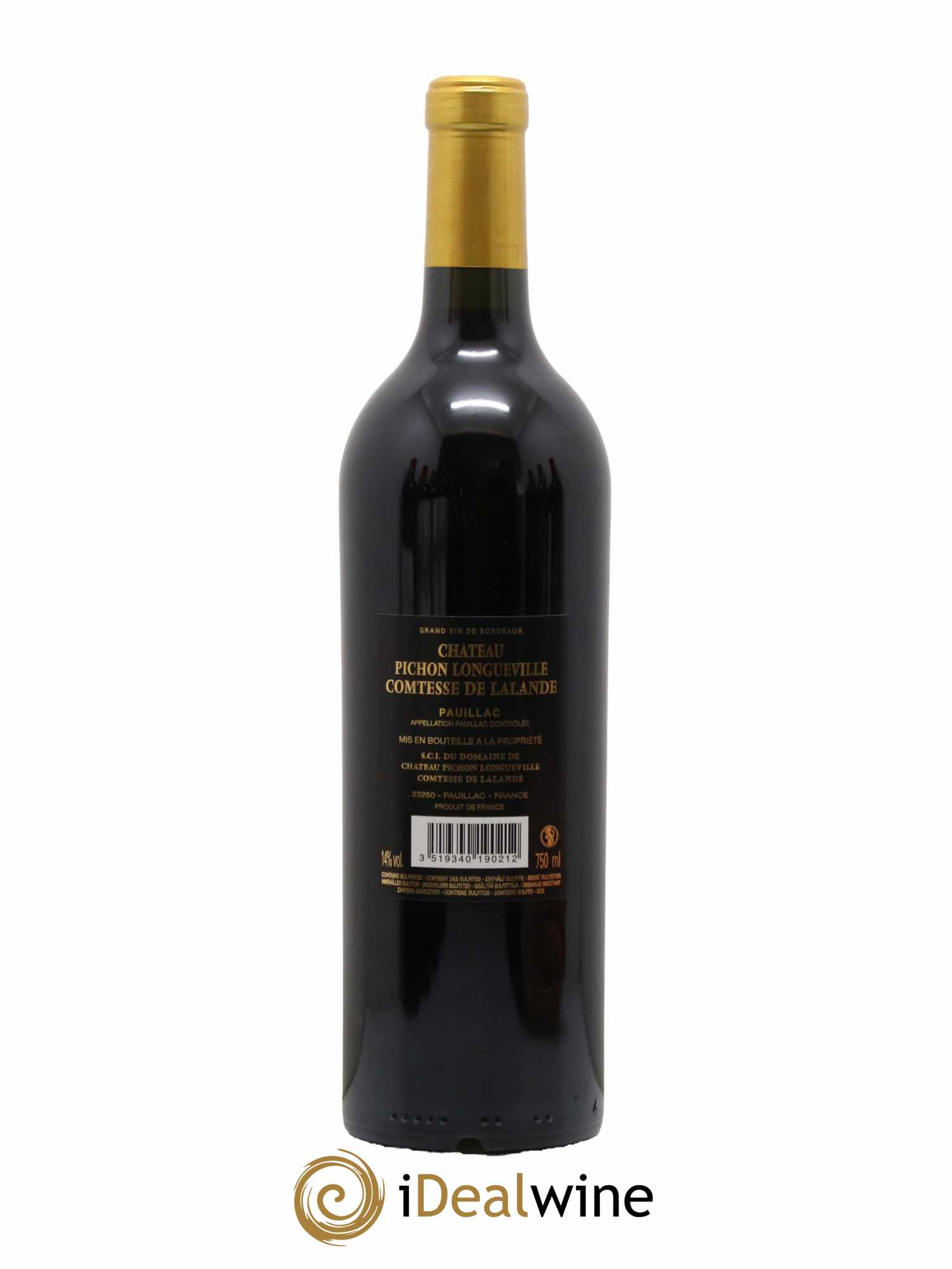 Château Pichon Longueville Comtesse de Lalande 2ème Grand Cru Classé 2019 - Lot de 1 bouteille - 1