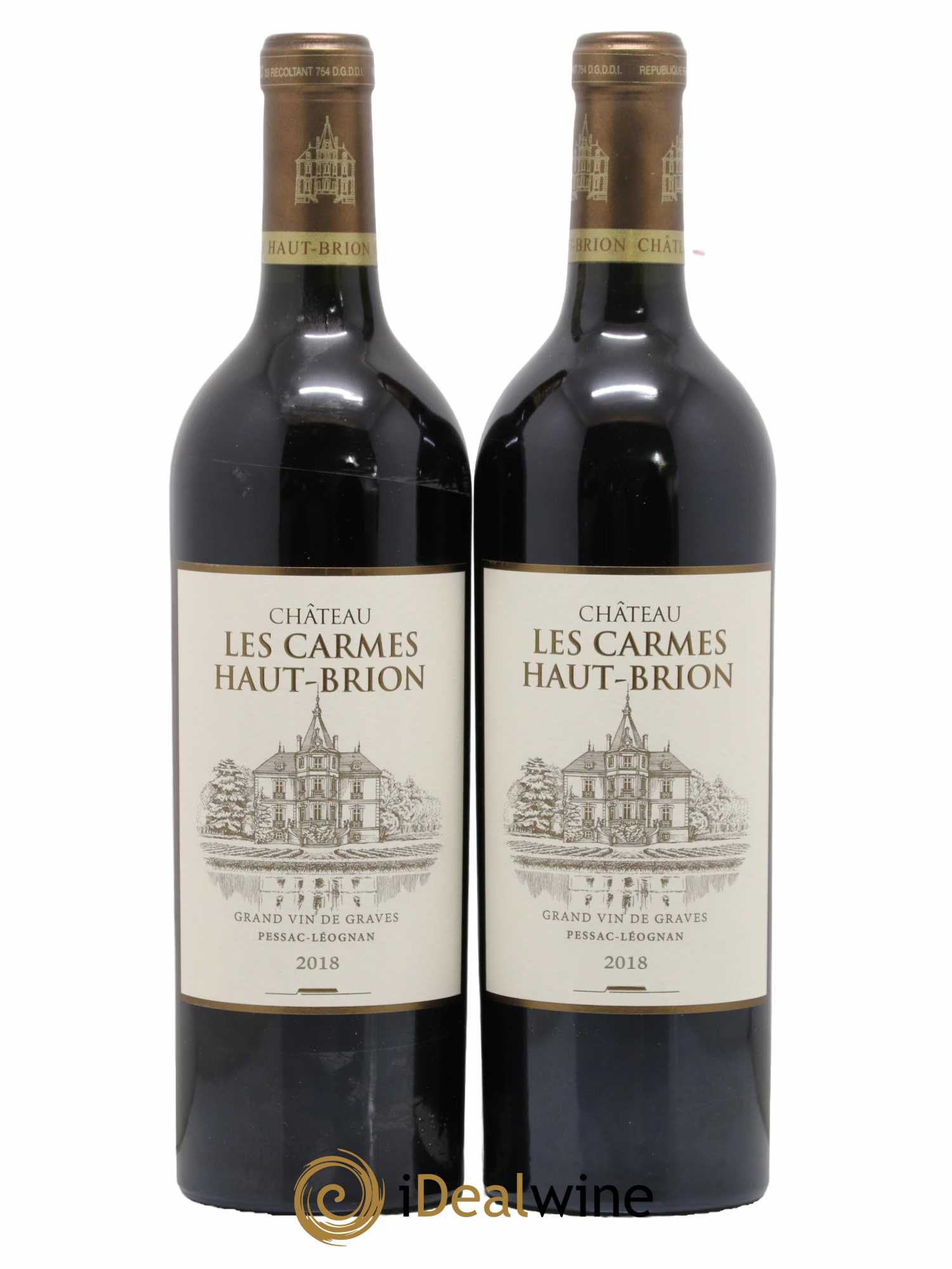 Château Les Carmes Haut-Brion 2018 - Lot de 2 bouteilles - 0