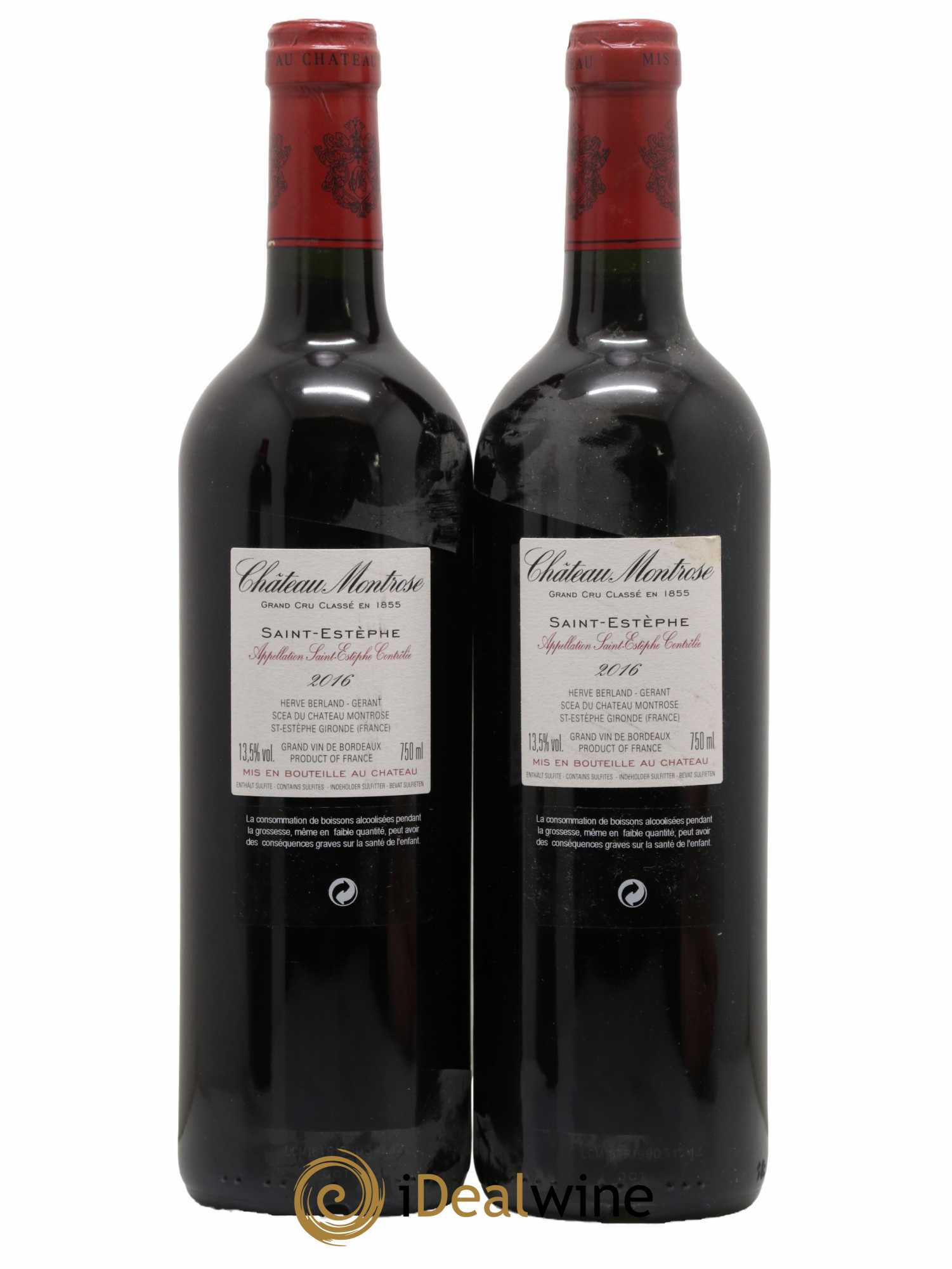 Château Montrose 2ème Grand Cru Classé 2016 - Lot de 2 bouteilles - 1