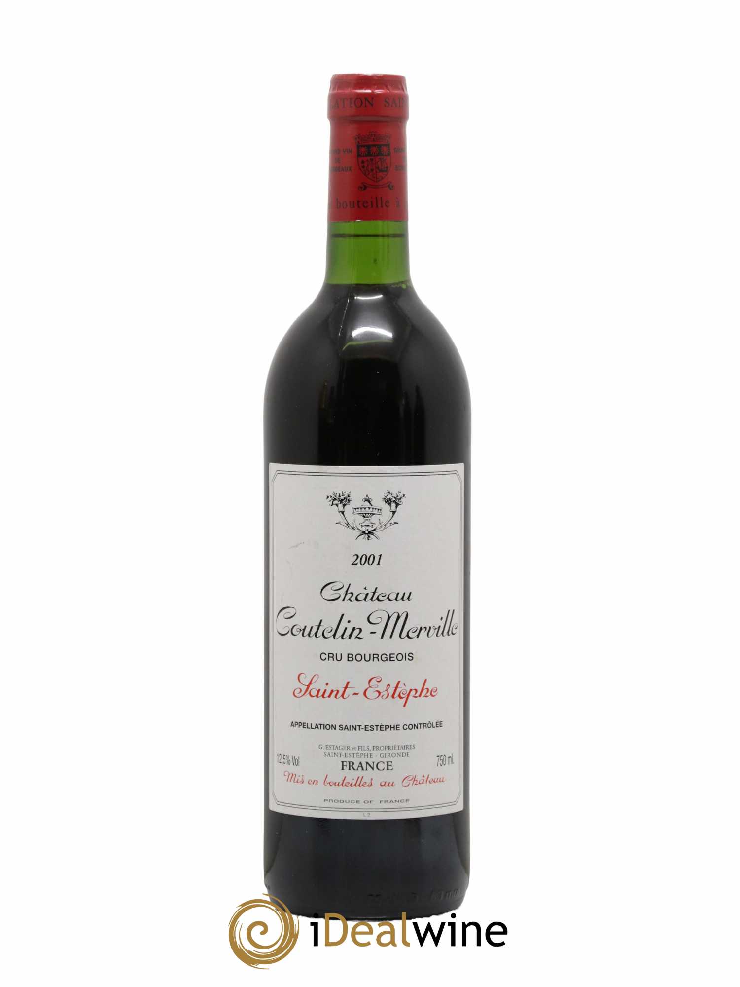 Château Coutelin-Merville Cru Bourgeois 2001 - Lot de 1 bouteille - 0
