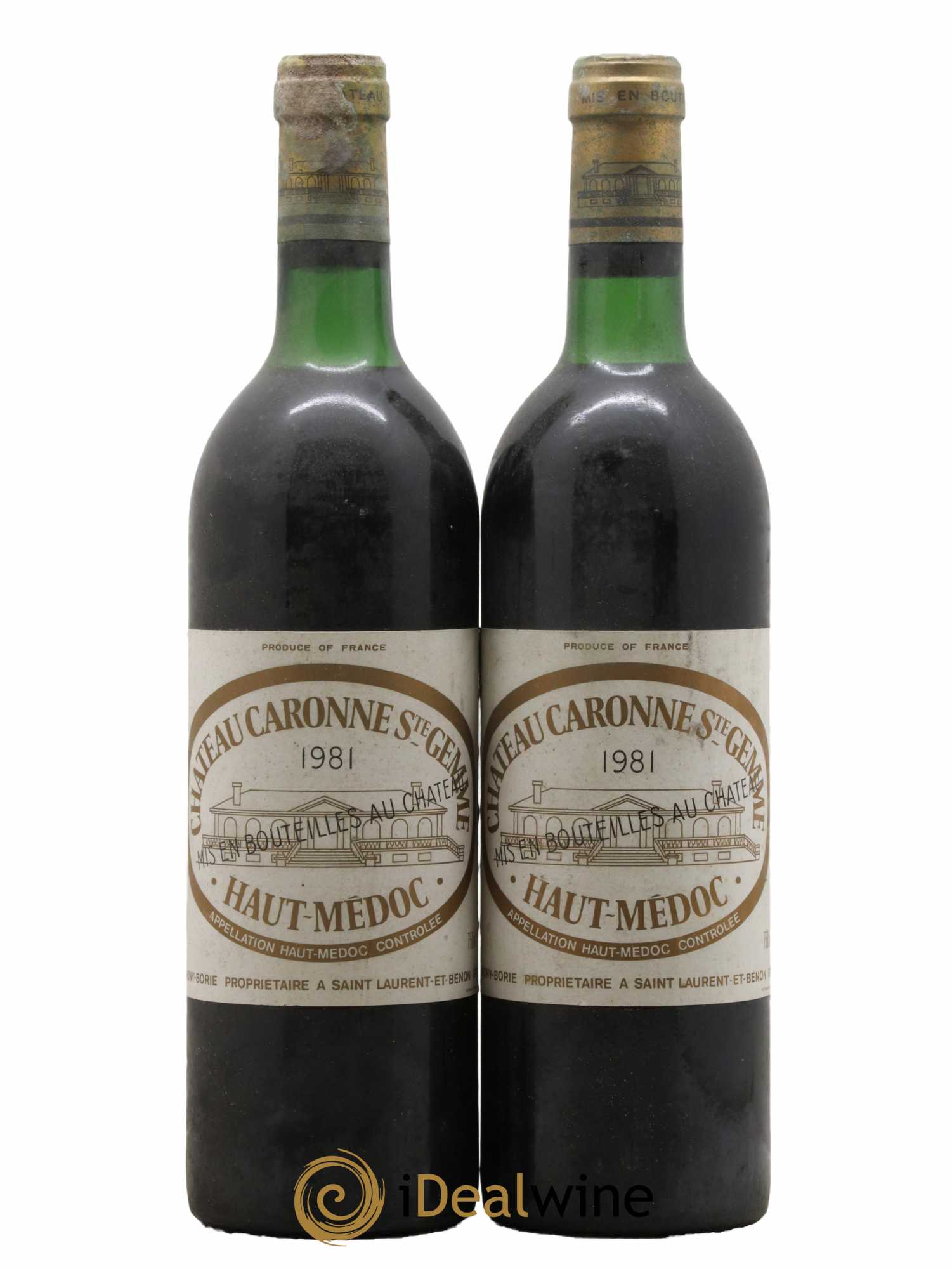Château Caronne Sainte-Gemme Cru Bourgeois 1981 - Lot de 2 bouteilles - 0