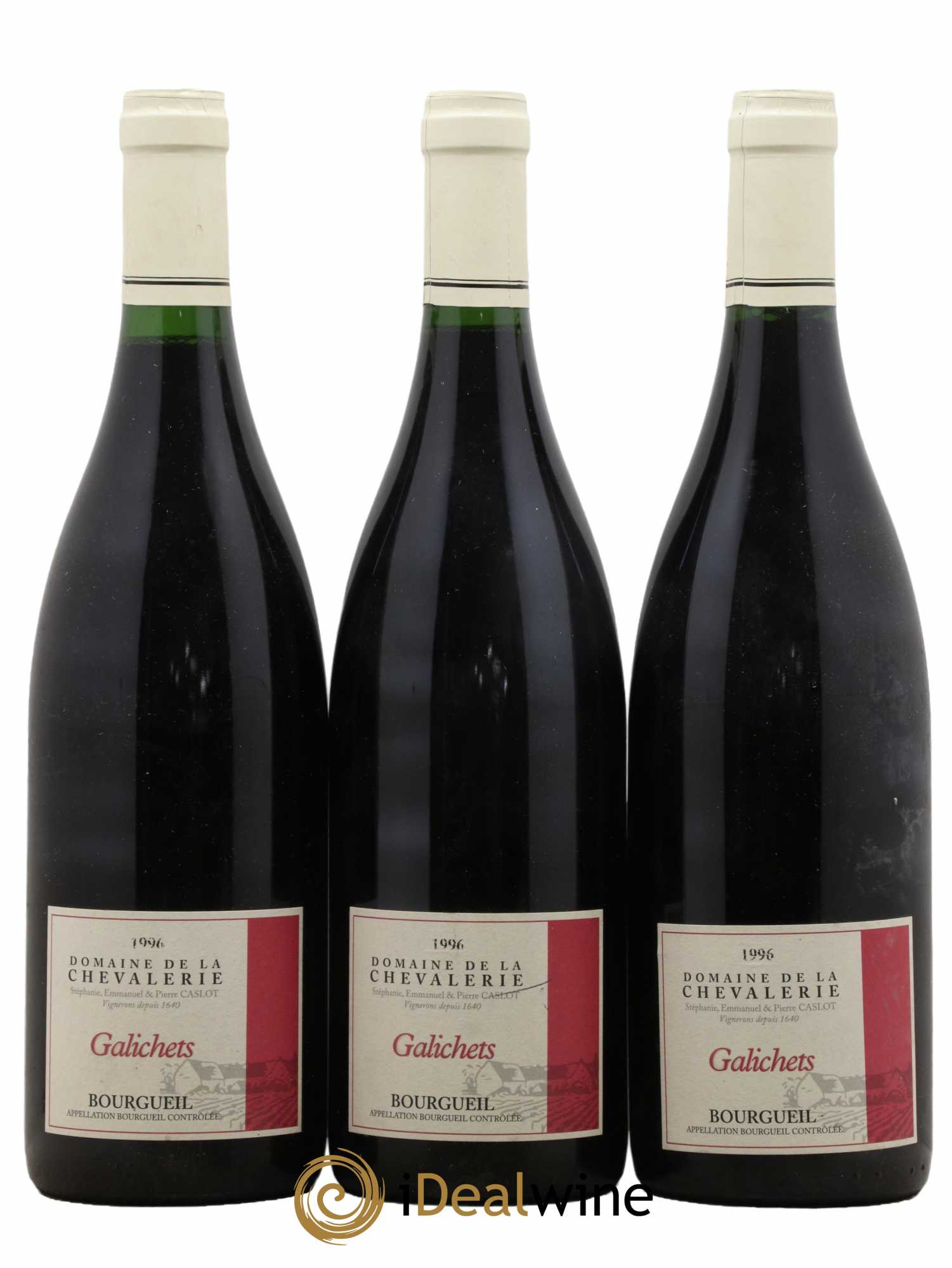 Bourgueil Galichets Domaine de la Chevalerie 1996 - Lot de 3 bouteilles - 0