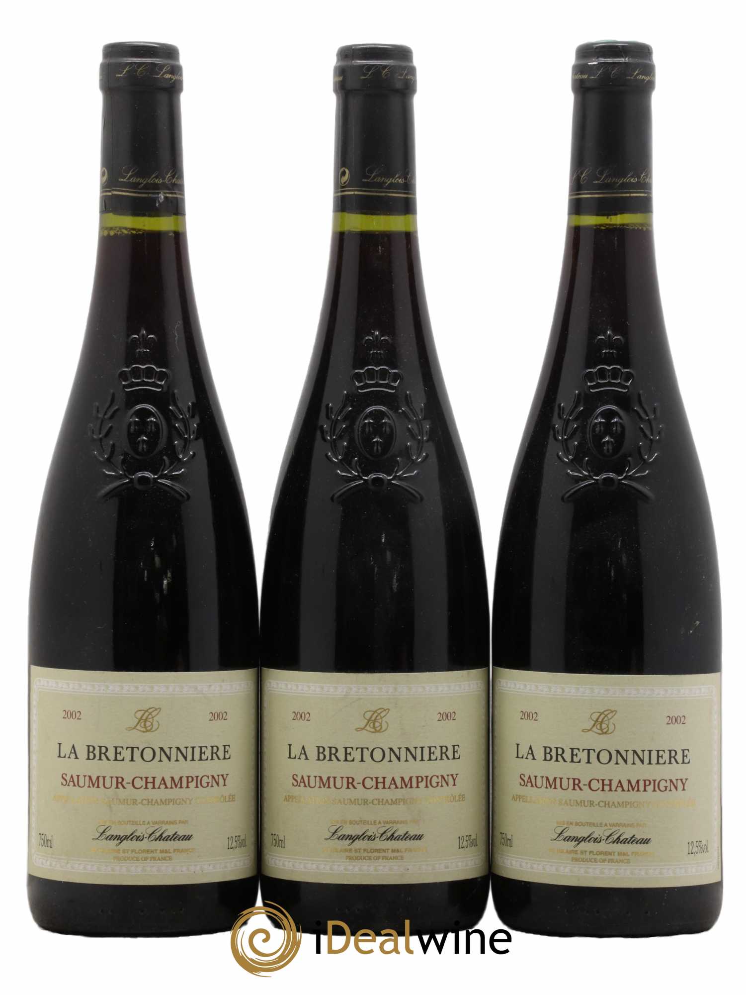 Saumur-Champigny La Bretonnière Château Langlois 2002 - Lot de 3 bouteilles - 0