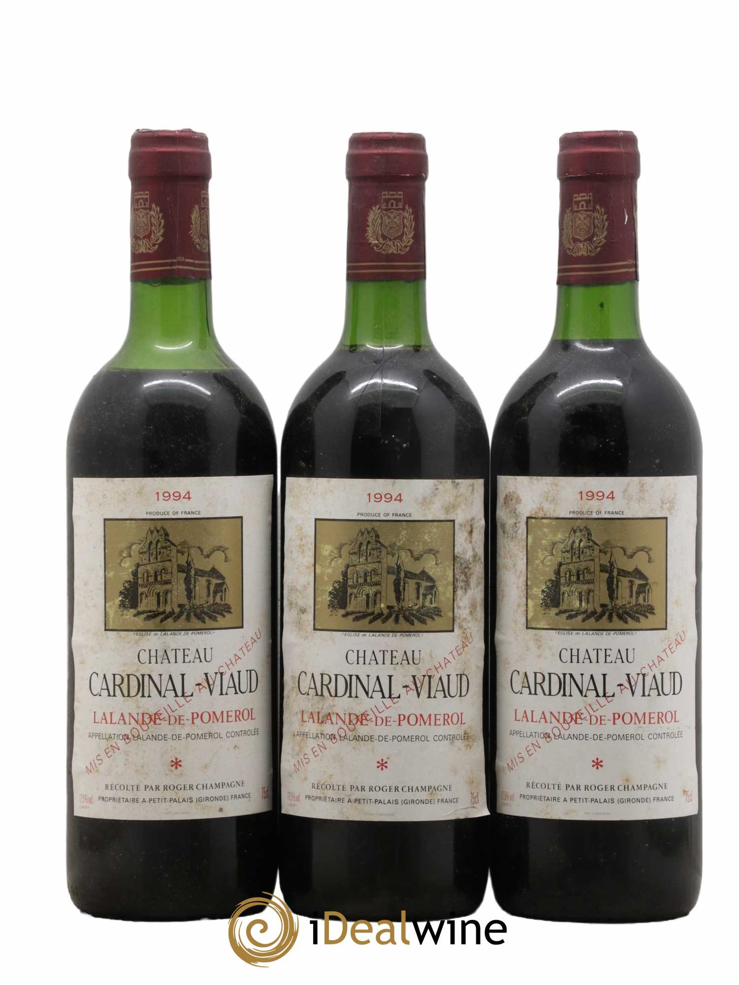 Lalande-de-Pomerol Château Cardinal Viaud 1994 - Lot de 3 bouteilles - 0