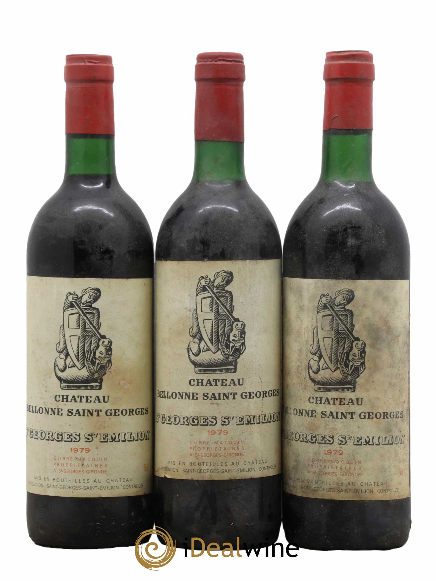 Bordeaux Saint Georges Saint Emilion Château Bellonne 1979 - Lot de 3 bouteilles - 0