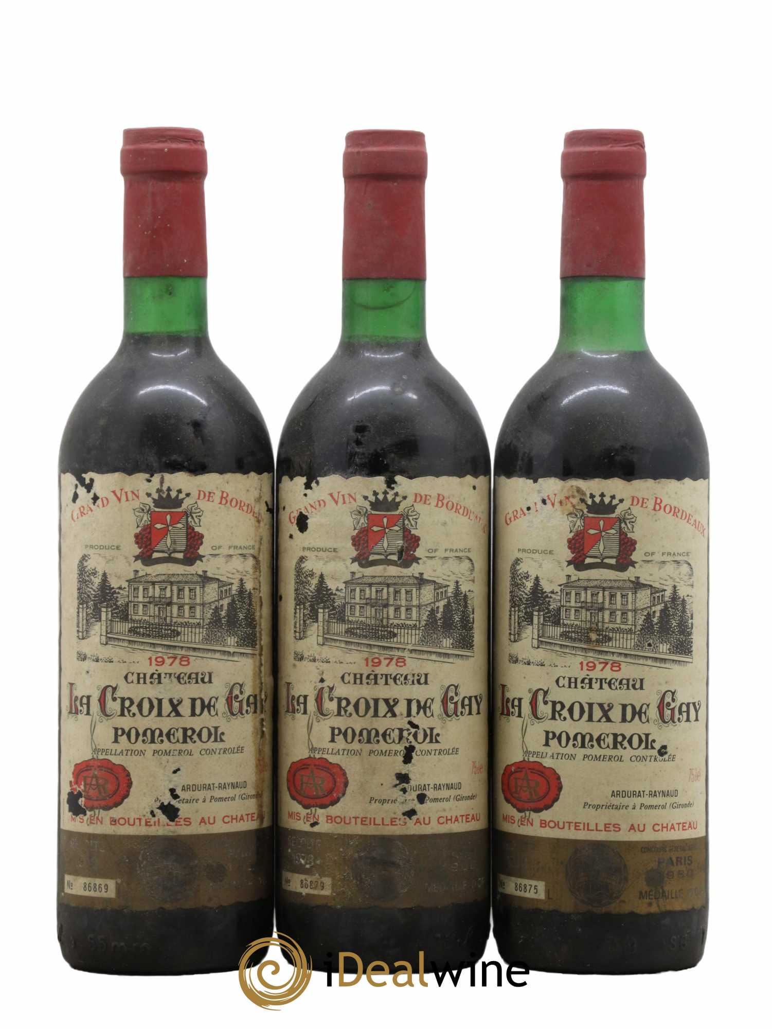 Château la Croix de Gay 1978 - Lot de 3 bouteilles - 0