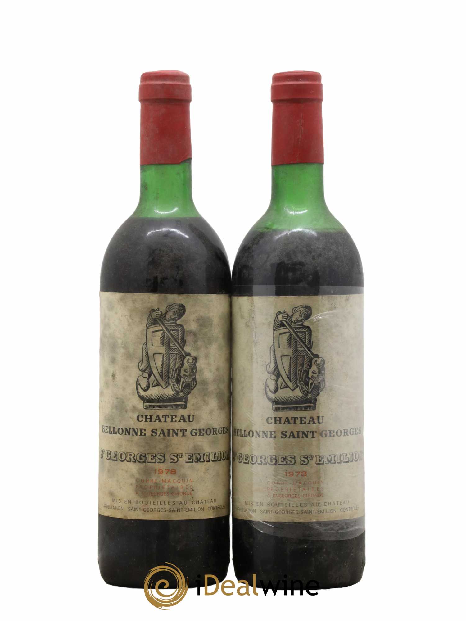 Bordeaux Saint Georges Saint Emilion Château Bellonne 1978 - Lot de 2 bouteilles - 0