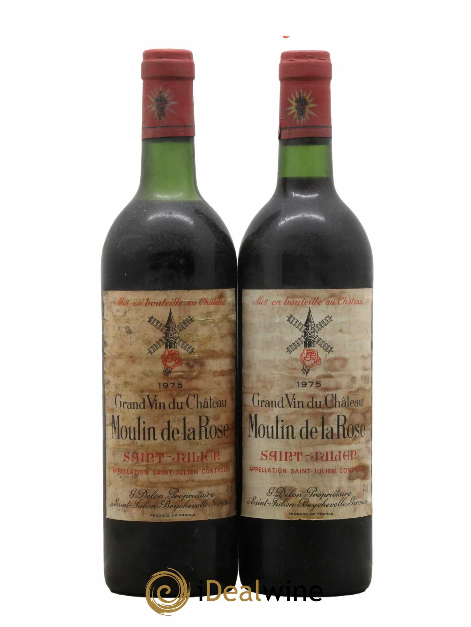 Château Moulin de la Rose Cru Bourgeois 1975 - Lot de 2 bouteilles - 0