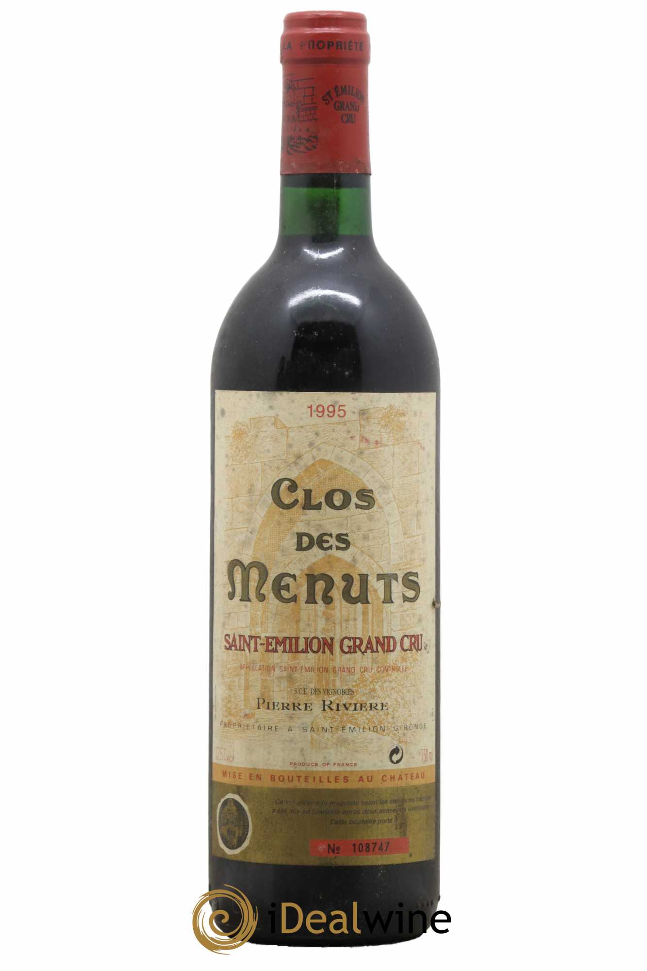 Saint-Émilion Grand Cru Clos des Menuts 1995 - Lot de 1 bouteille - 0