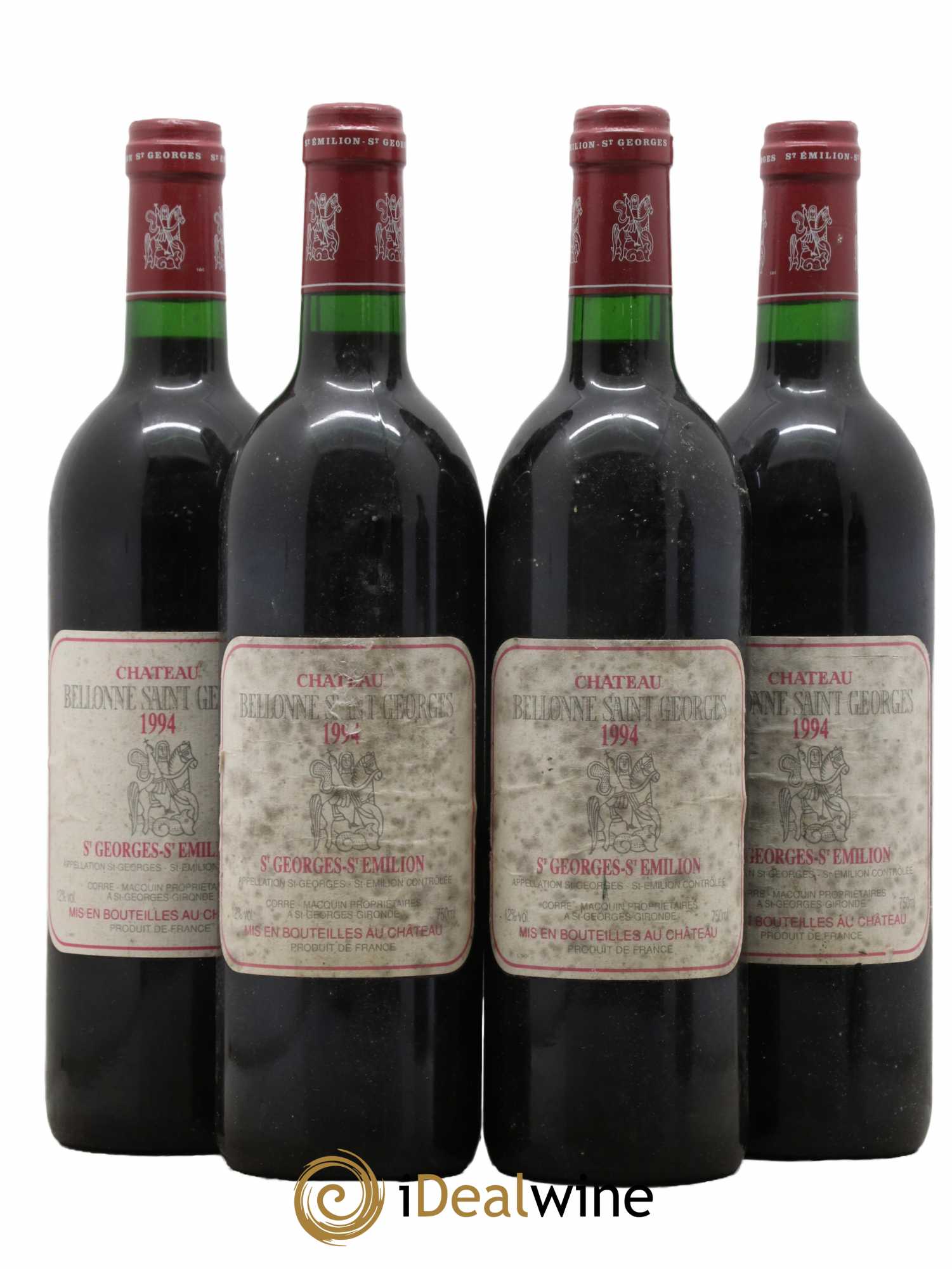 Bordeaux Saint Georges Saint Emilion Château Bellonne 1994 - Lot de 4 bouteilles - 0