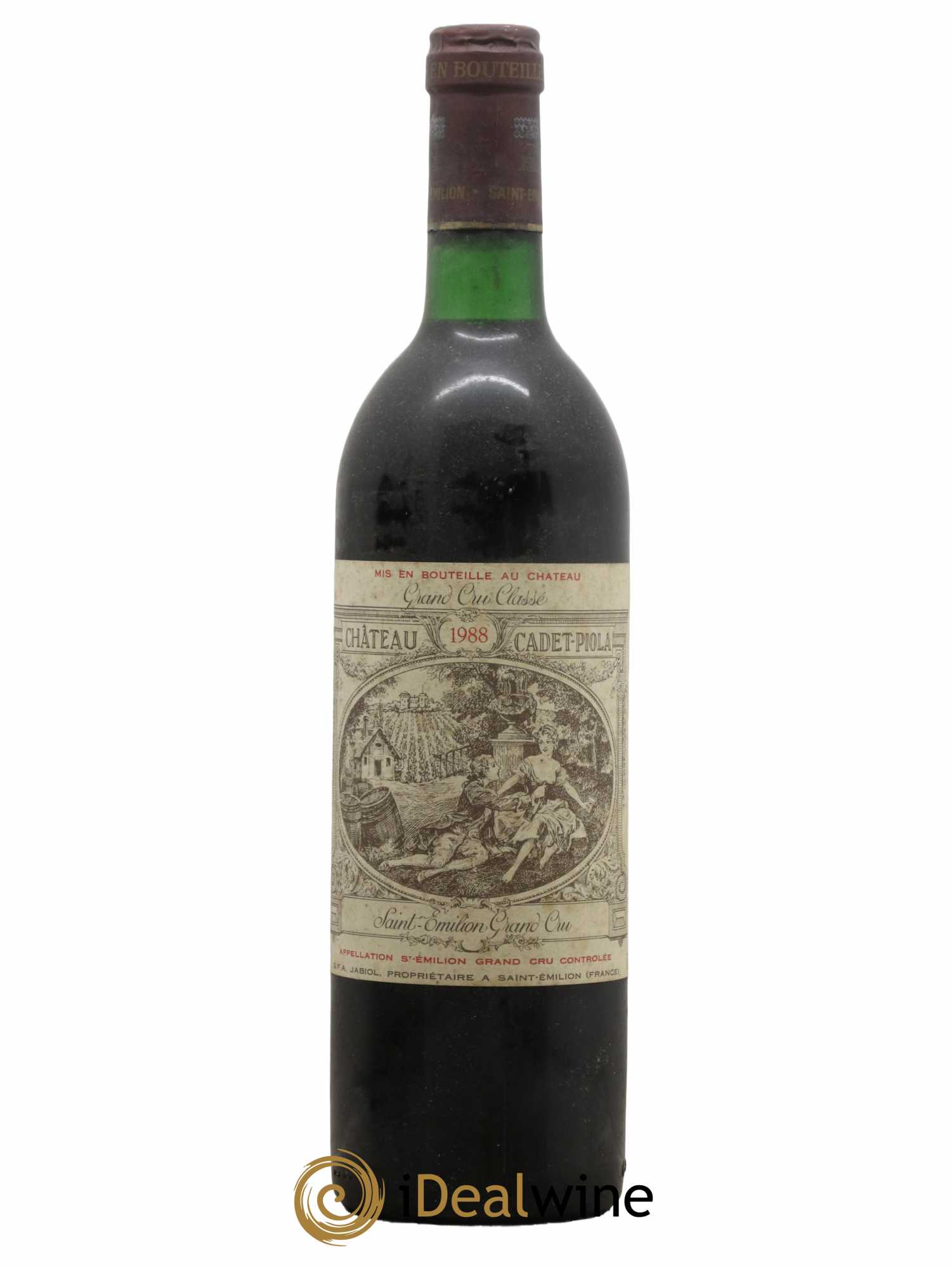 Château Cadet Piola Grand Cru Classé 1988 - Lot de 1 bouteille - 0