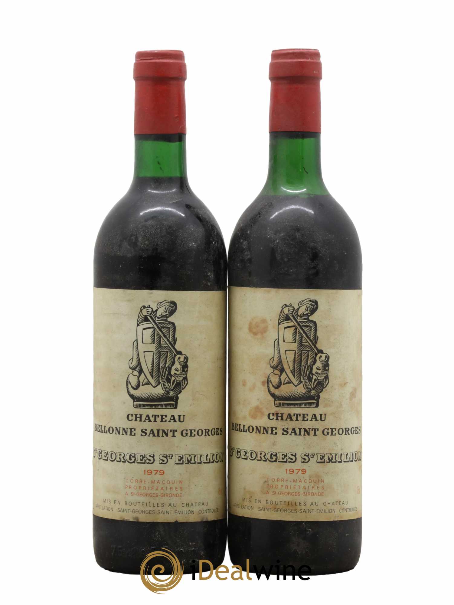 Bordeaux Saint Georges Saint Emilion Château Bellonne 1979 - Lot de 2 bouteilles - 0