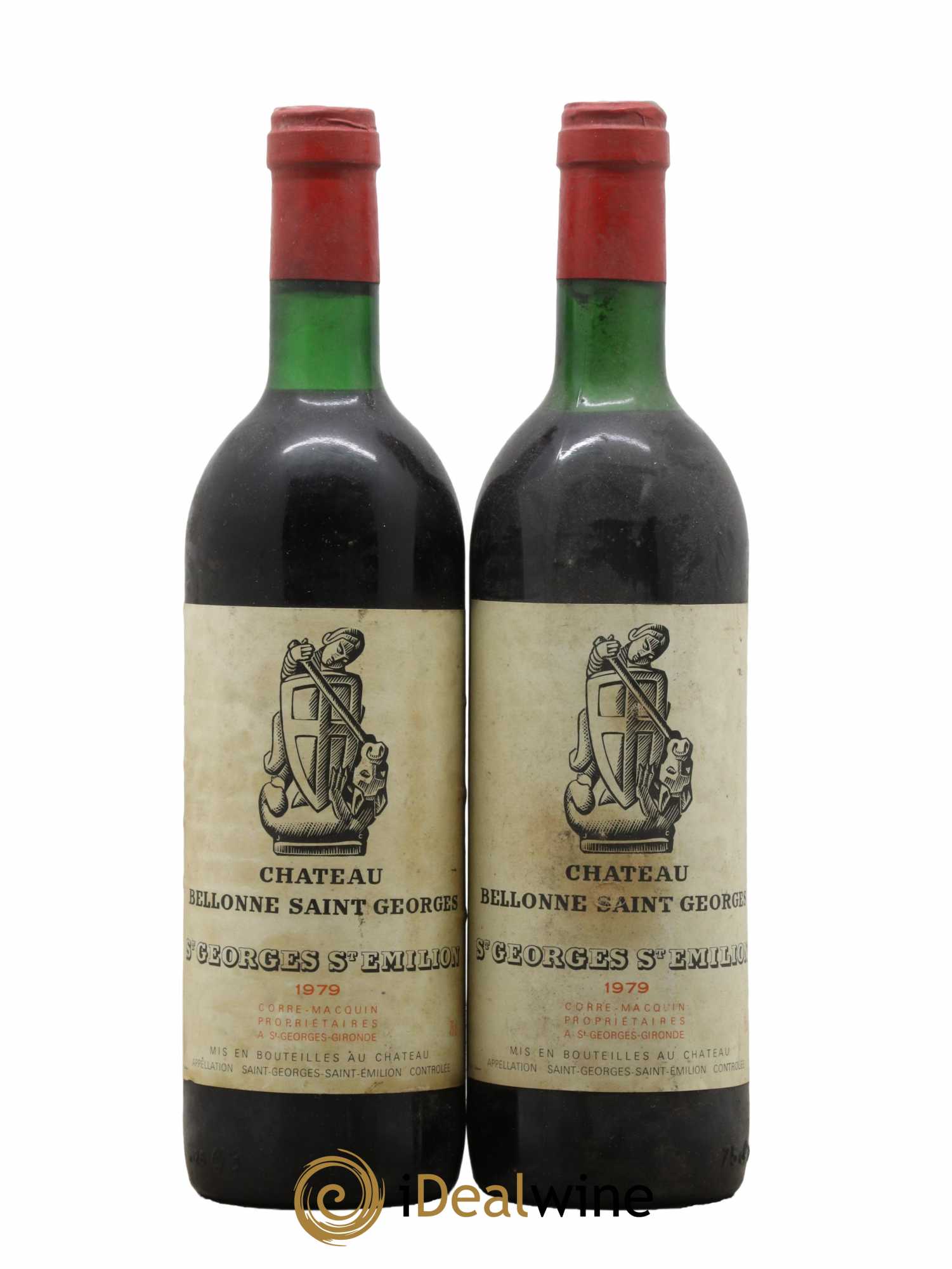 Bordeaux Saint Georges Saint Emilion Château Bellonne 1979 - Lot de 2 bouteilles - 0