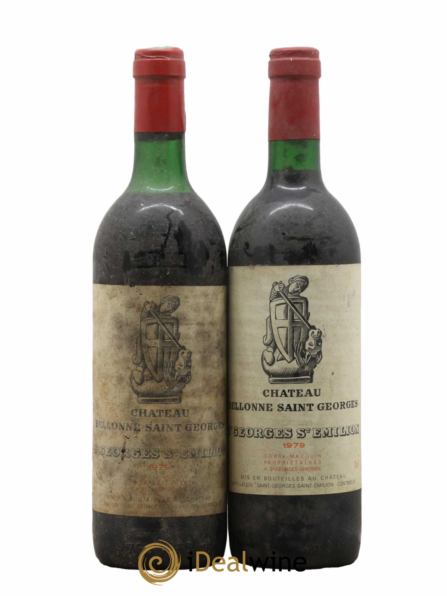 Bordeaux Saint Georges Saint Emilion Château Bellonne 1979 - Lot de 2 bouteilles - 0