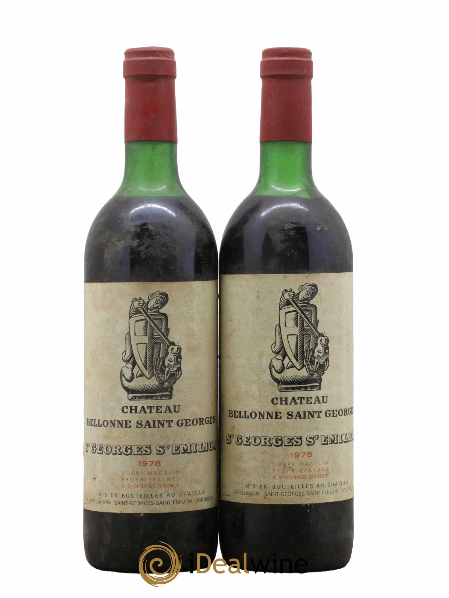 Bordeaux Saint Georges Saint Emilion Château Bellonne 1978 - Lot de 2 bouteilles - 0