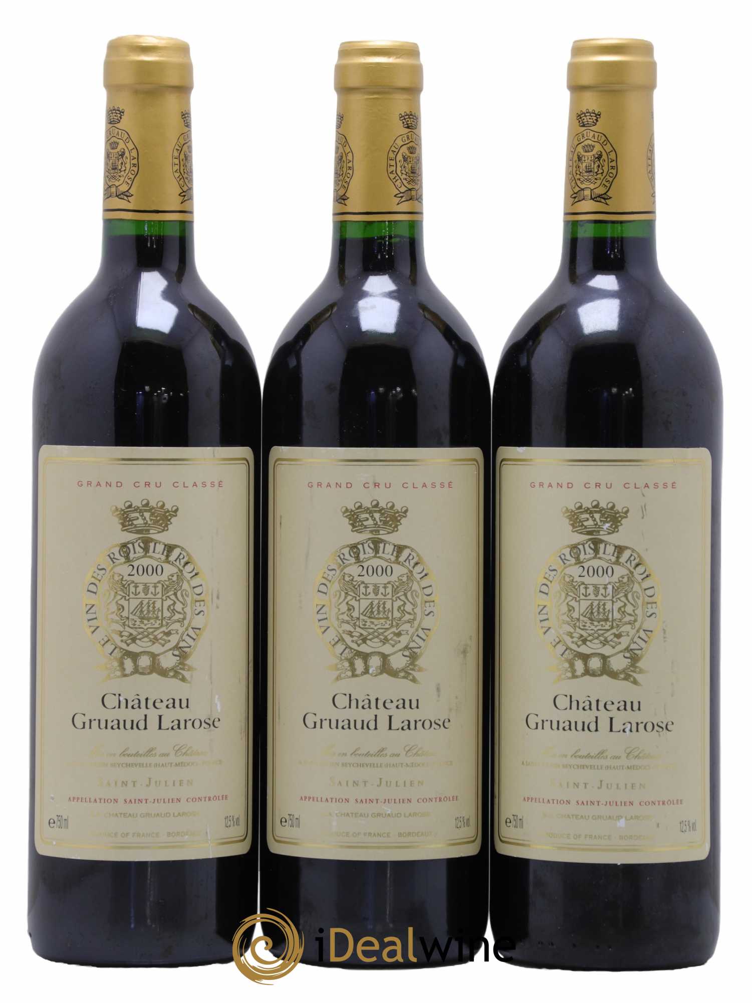 Château Gruaud Larose 2ème Grand Cru Classé 2000 - Lot de 3 bouteilles - 0