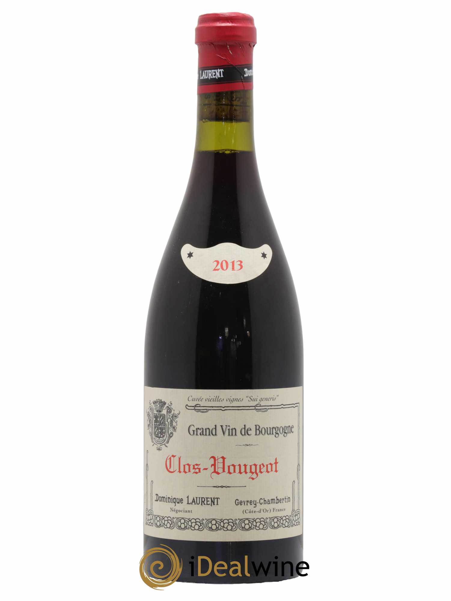 Clos de Vougeot Grand Cru Vieilles vignes Sui Generis Dominique Laurent 2013 - Lot de 1 bouteille - 0