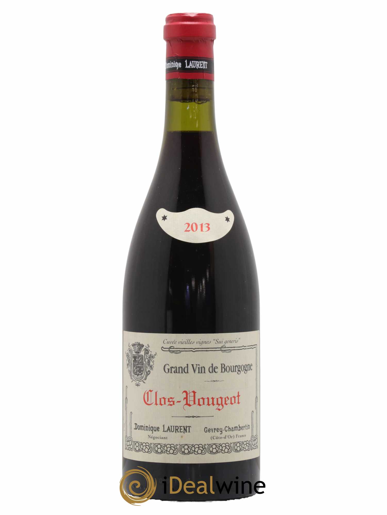 Clos de Vougeot Grand Cru Vieilles vignes Sui Generis Dominique Laurent 2013 - Lot de 1 bouteille - 0