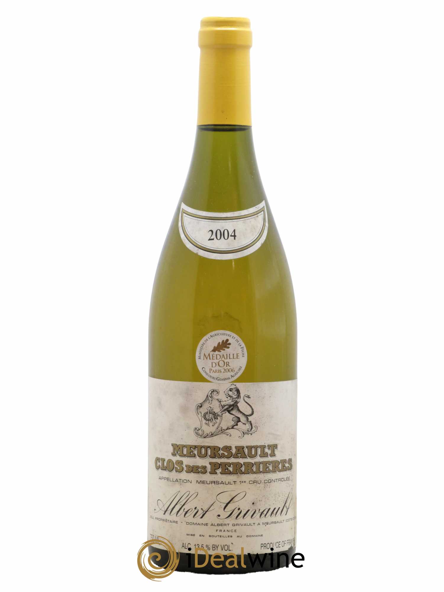 Meursault 1er Cru Clos des Perrières Monopole Albert Grivault 2004 - Lot de 1 bouteille - 0