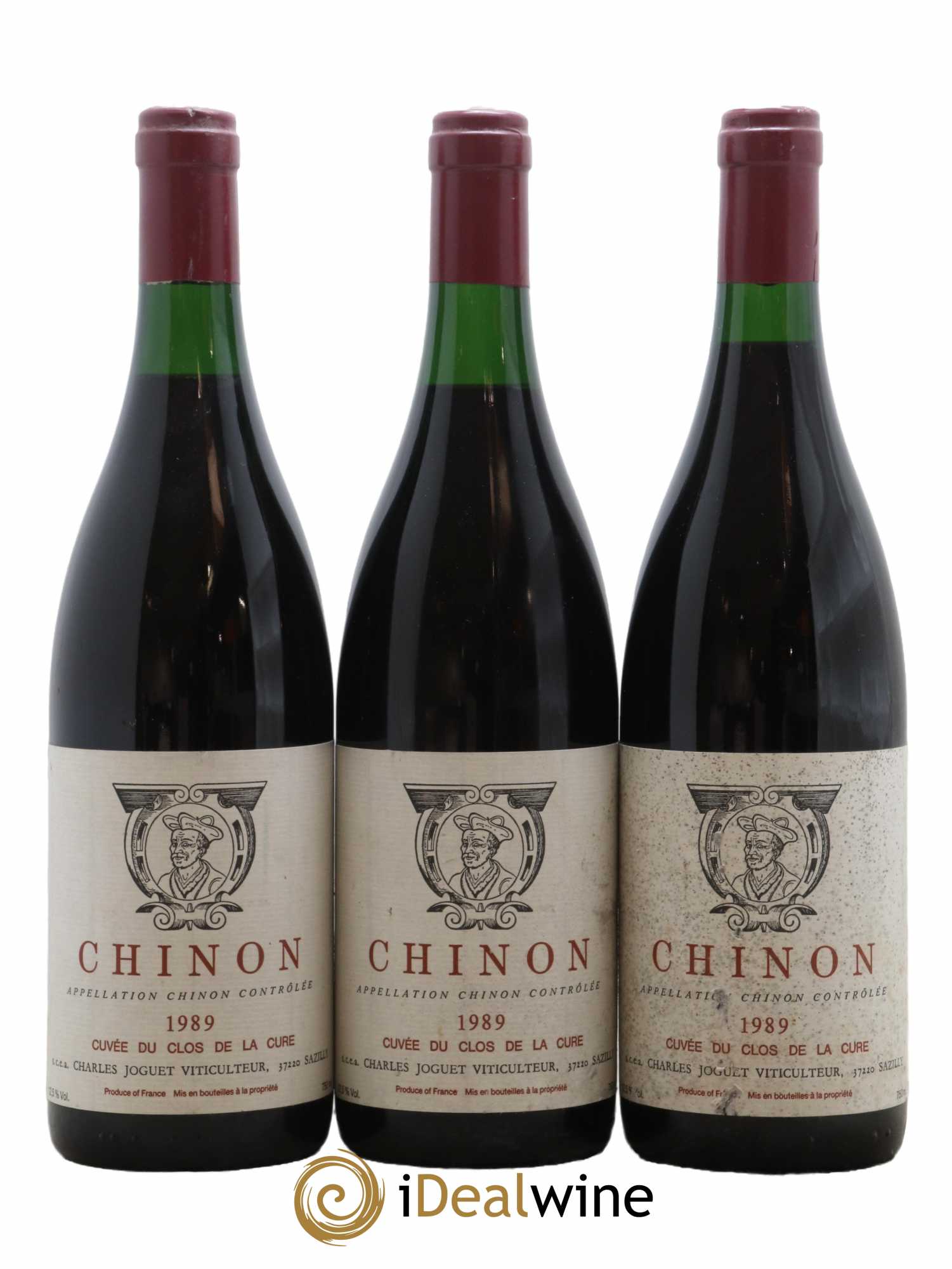 Chinon La Cure Charles Joguet (Domaine) 1989 - Lot de 3 bouteilles - 0
