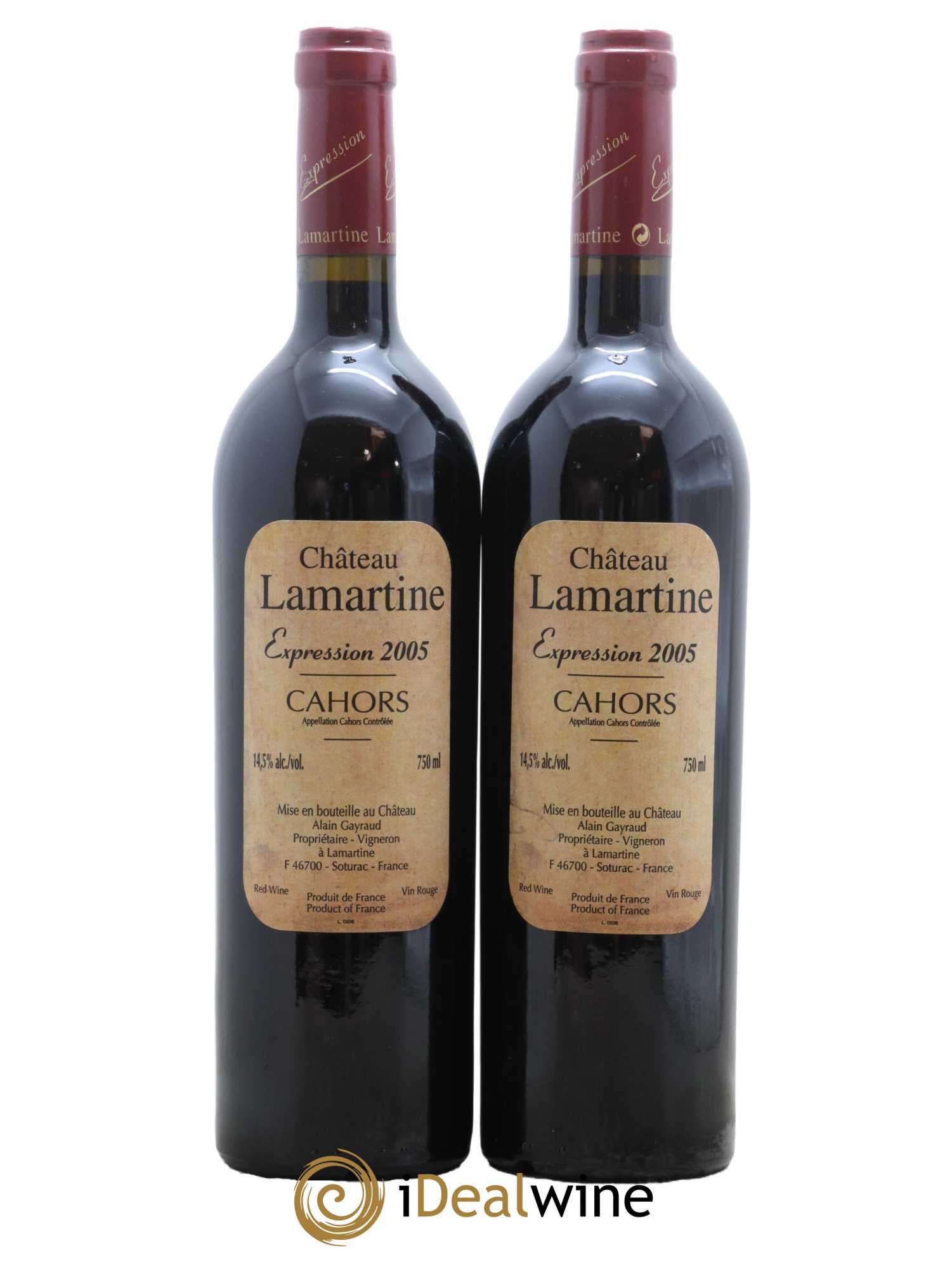 Cahors Expression Château Lamartine 2005 - Lot de 2 bouteilles - 0