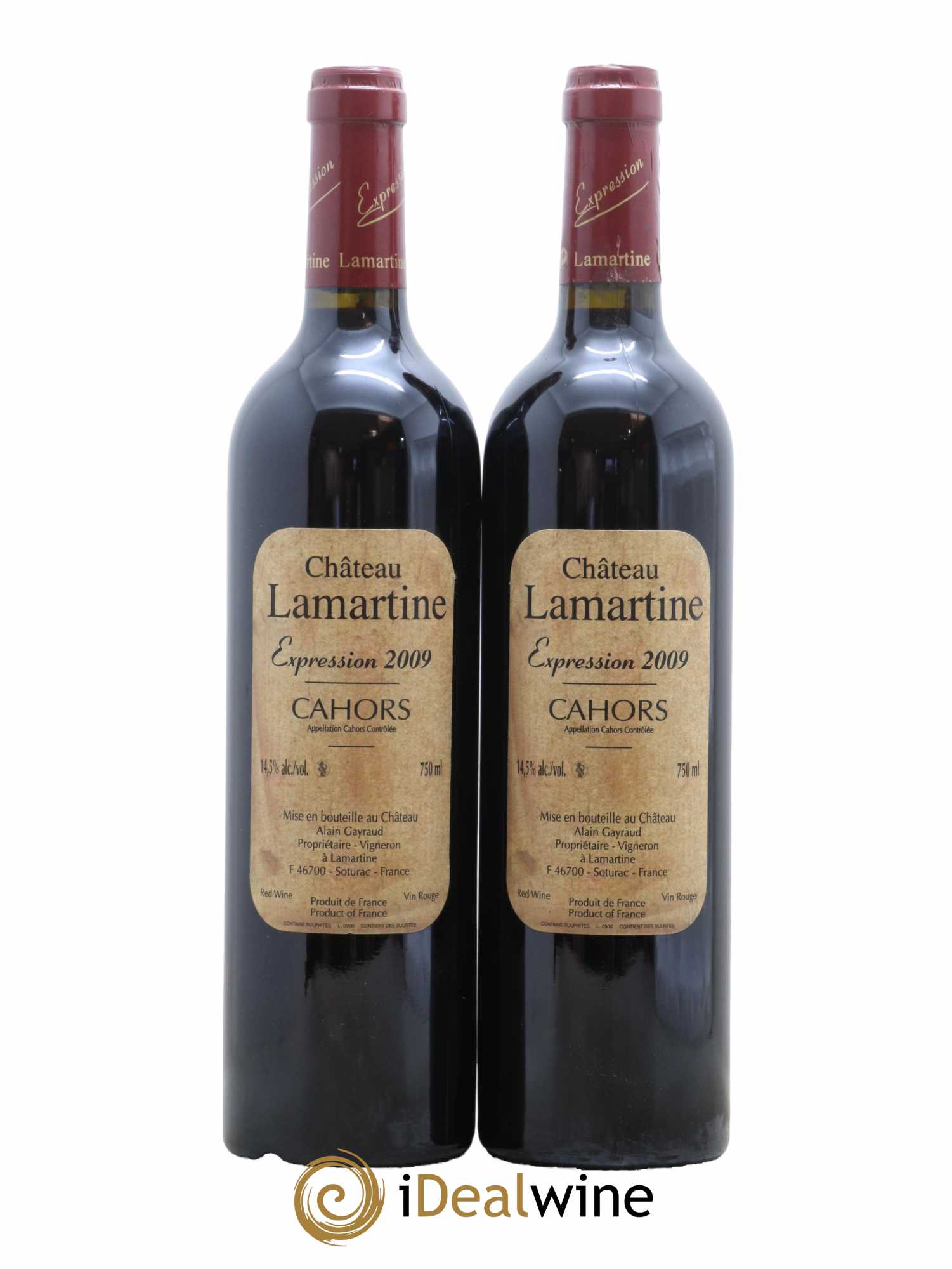 Cahors Expression Château Lamartine 2009 - Lot de 2 bouteilles - 0