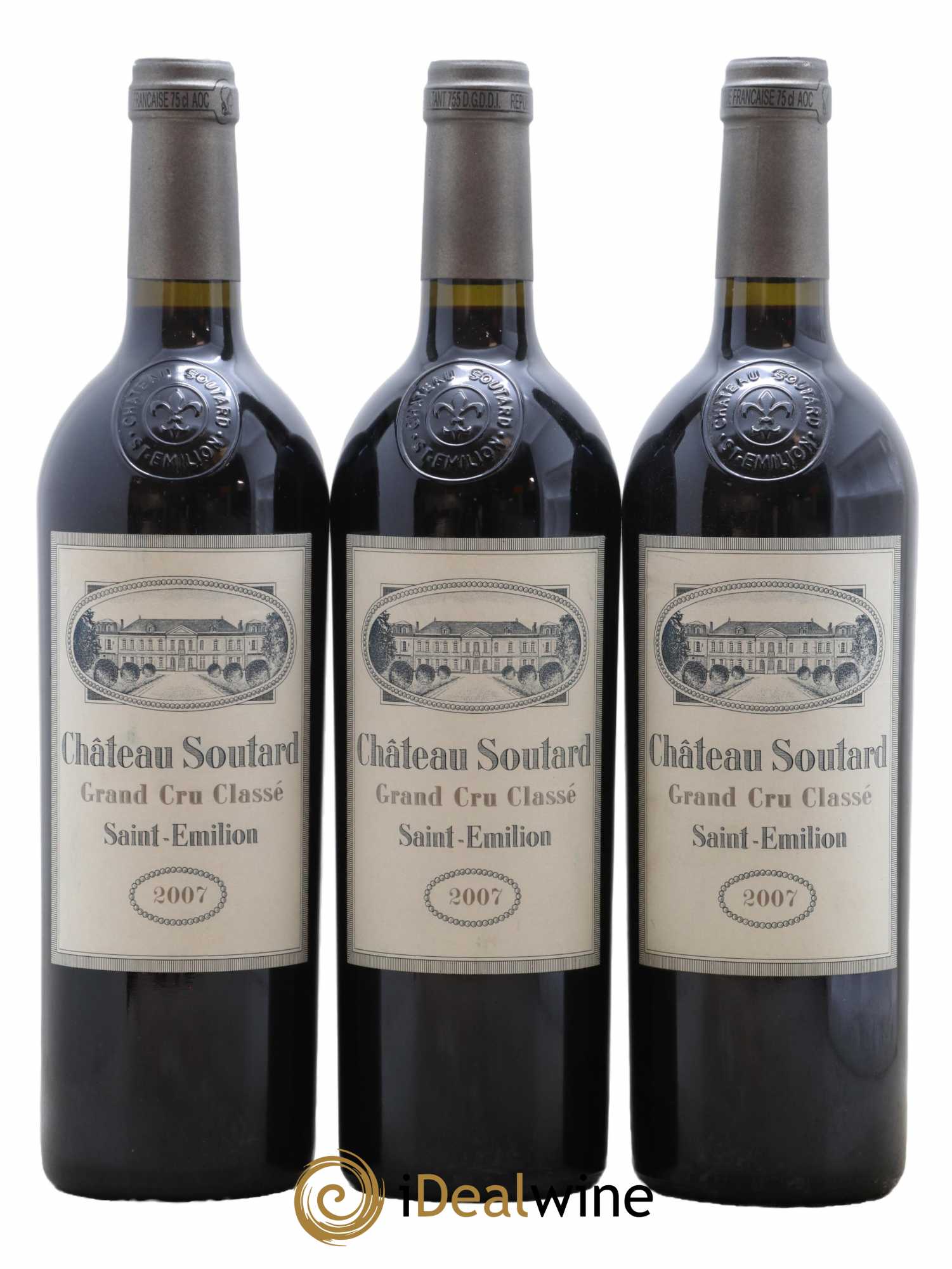 Château Soutard Grand Cru Classé 2007 - Lot de 3 bouteilles - 0