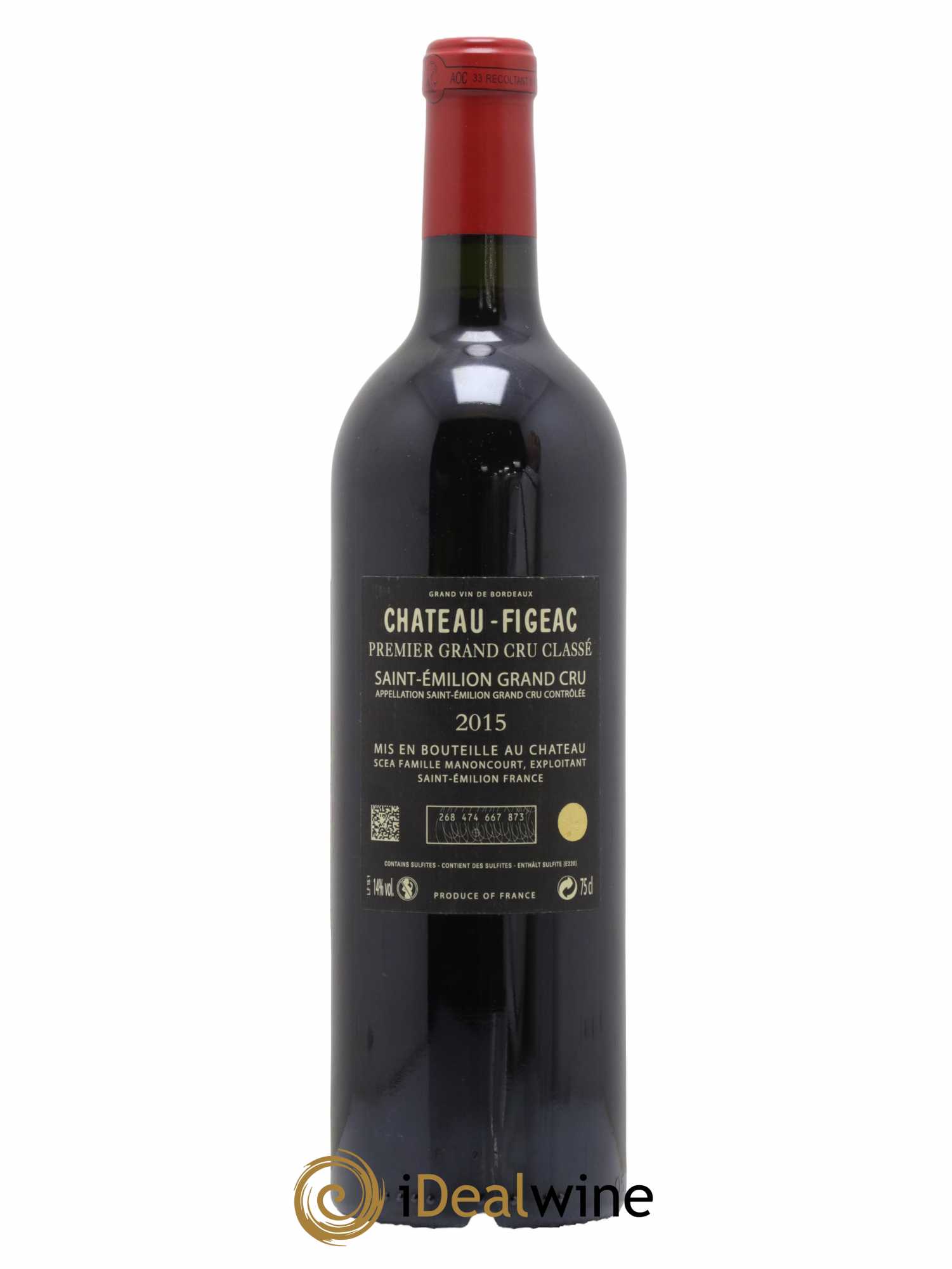 Château Figeac 1er Grand Cru Classé A 2015 - Lot de 1 bouteille - 1