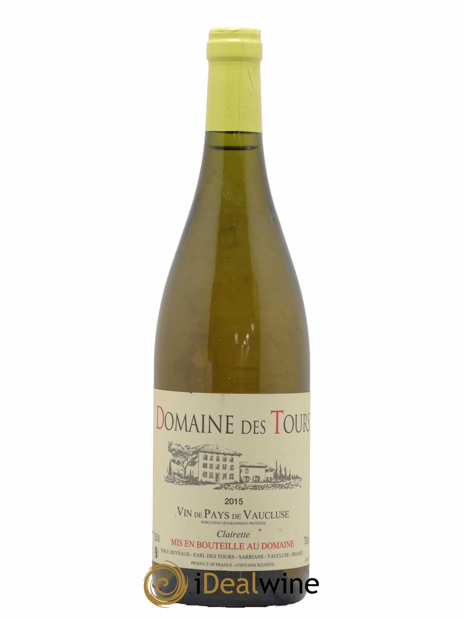 Vaucluse (Vin de Pays de Vaucluse) Domaine des Tours Emmanuel Reynaud Clairette 2015 - Lot de 1 bouteille - 0