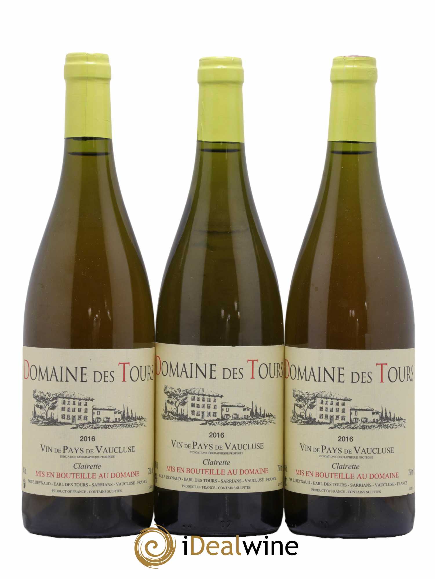 Vaucluse (Vin de Pays de Vaucluse) Domaine des Tours Emmanuel Reynaud Clairette 2016 - Lot de 3 bouteilles - 0